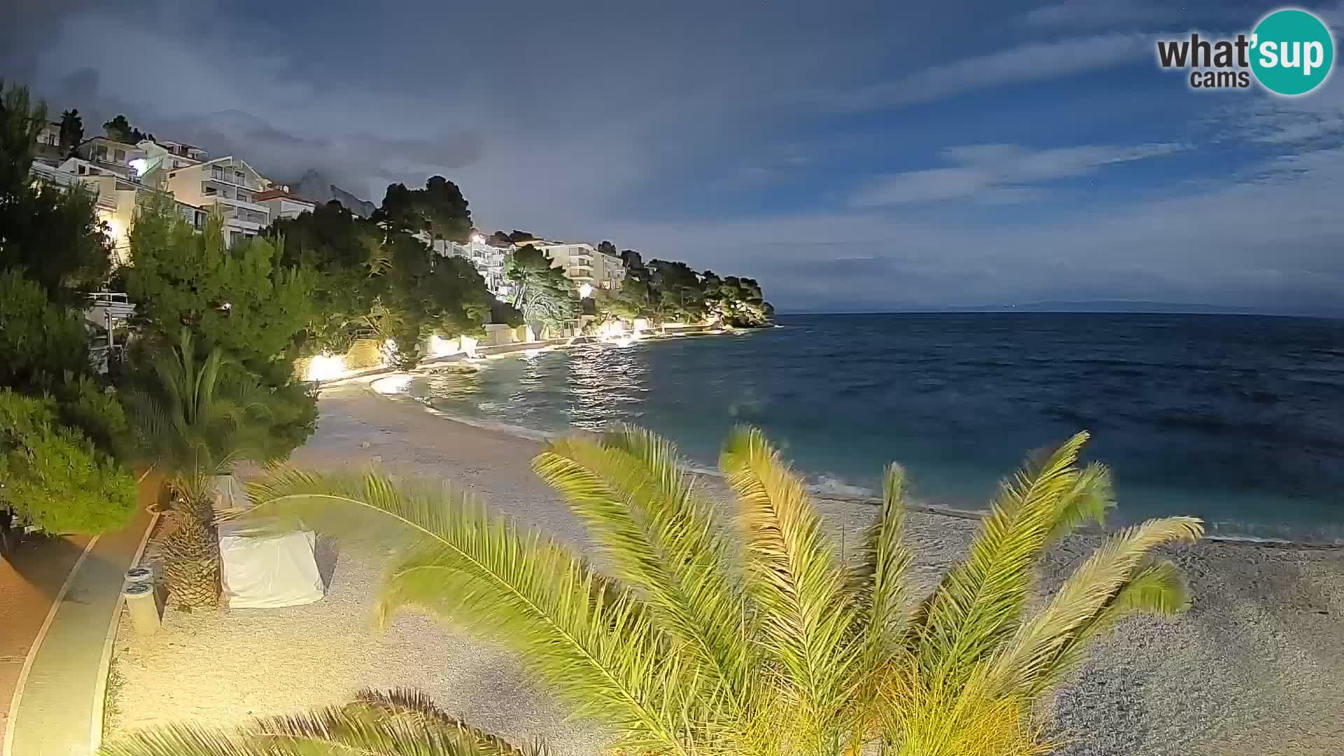 Webcam Spiaggia Lučica Brela – Vista live sulla costa adriatica