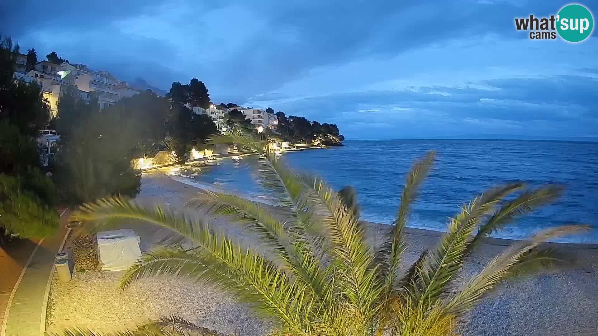 Webcam Spiaggia Lučica Brela – Vista live sulla costa adriatica