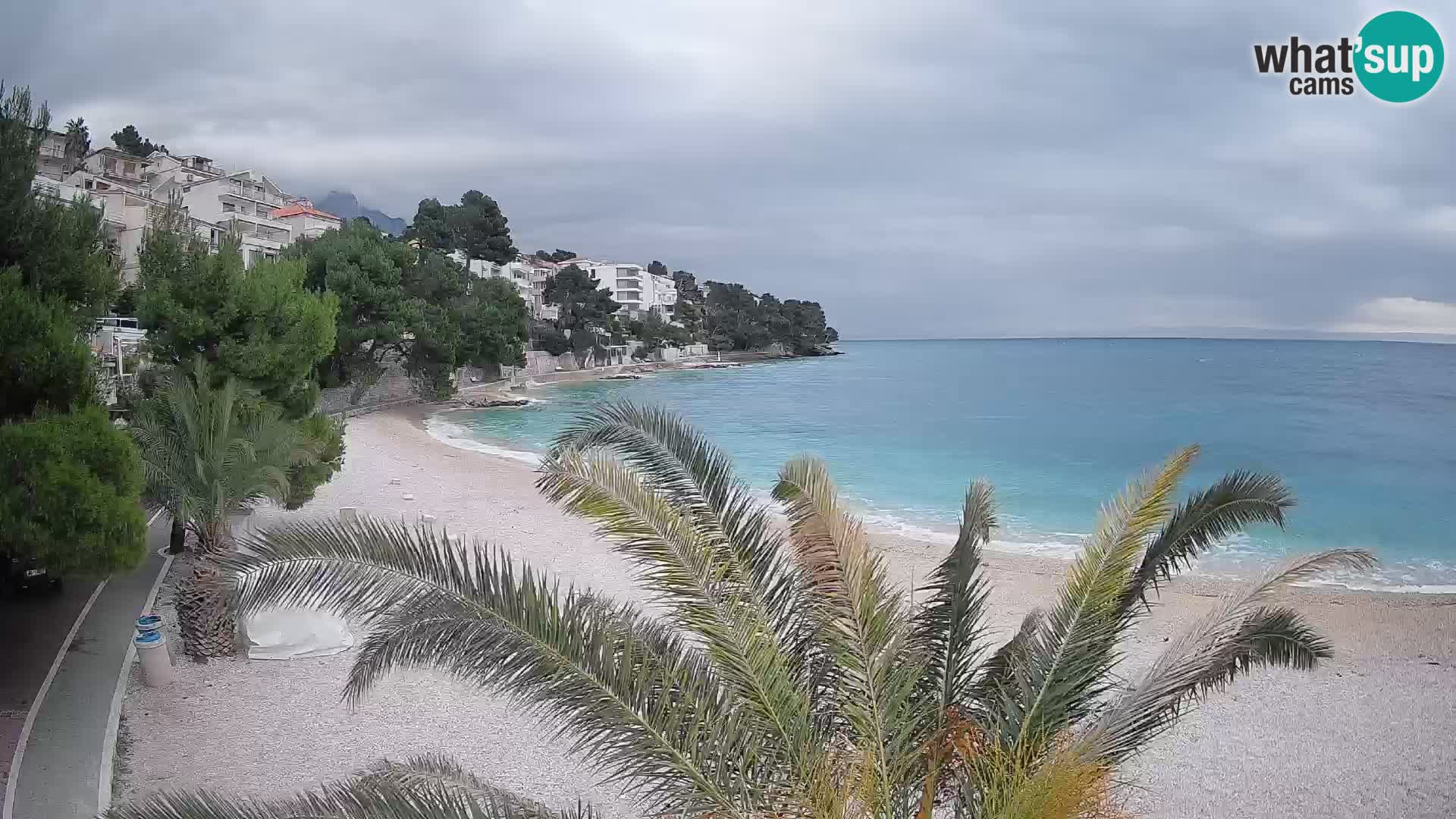 Webcam Playa Lučica Brela – Vista en directo de la costa adriática