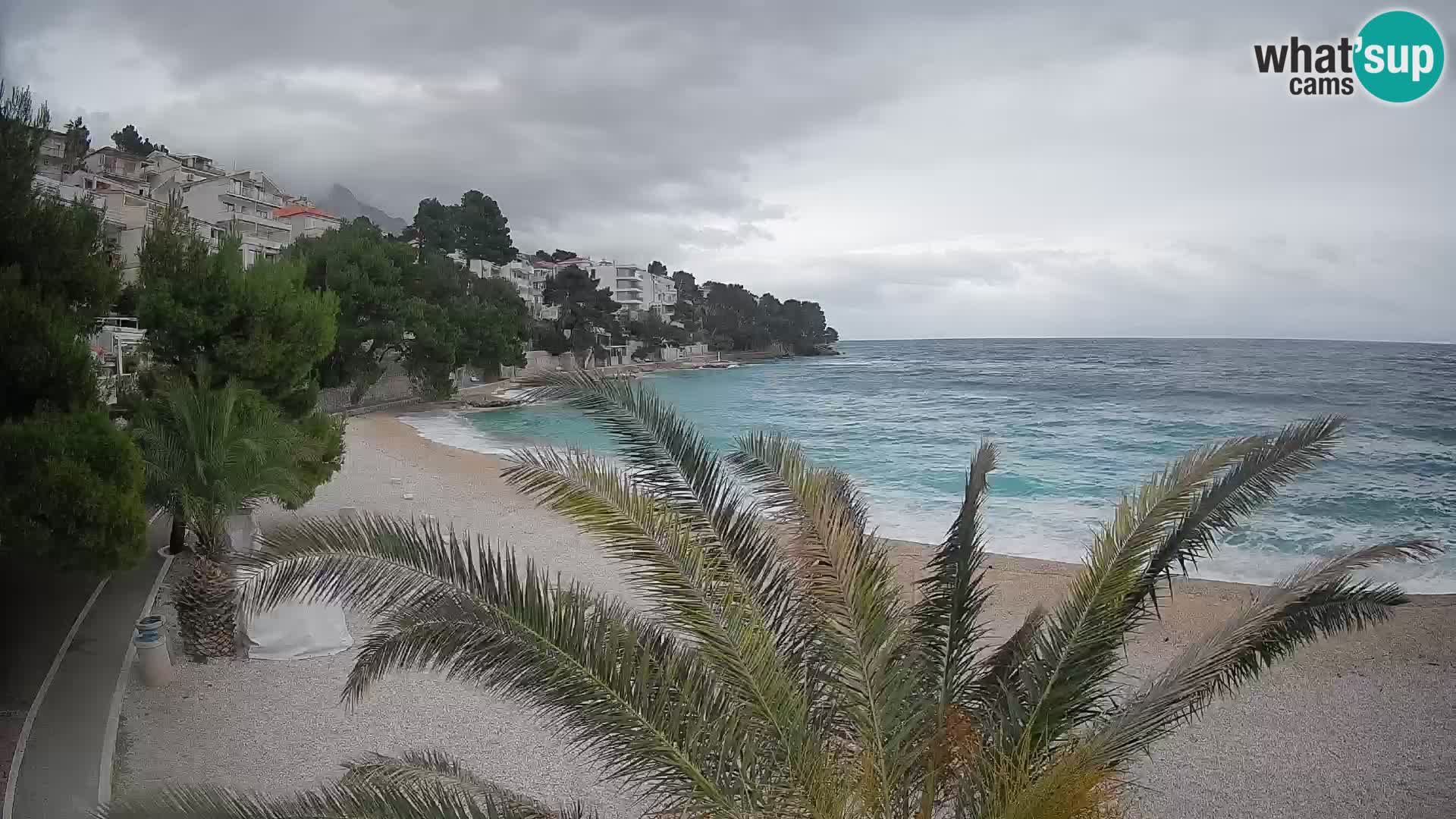 Webcam Playa Lučica Brela – Vista en directo de la costa adriática