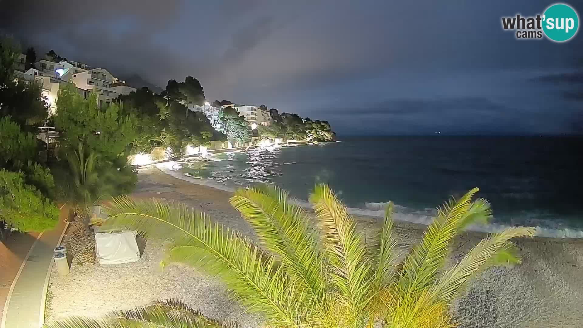 Webcam Playa Lučica Brela – Vista en directo de la costa adriática