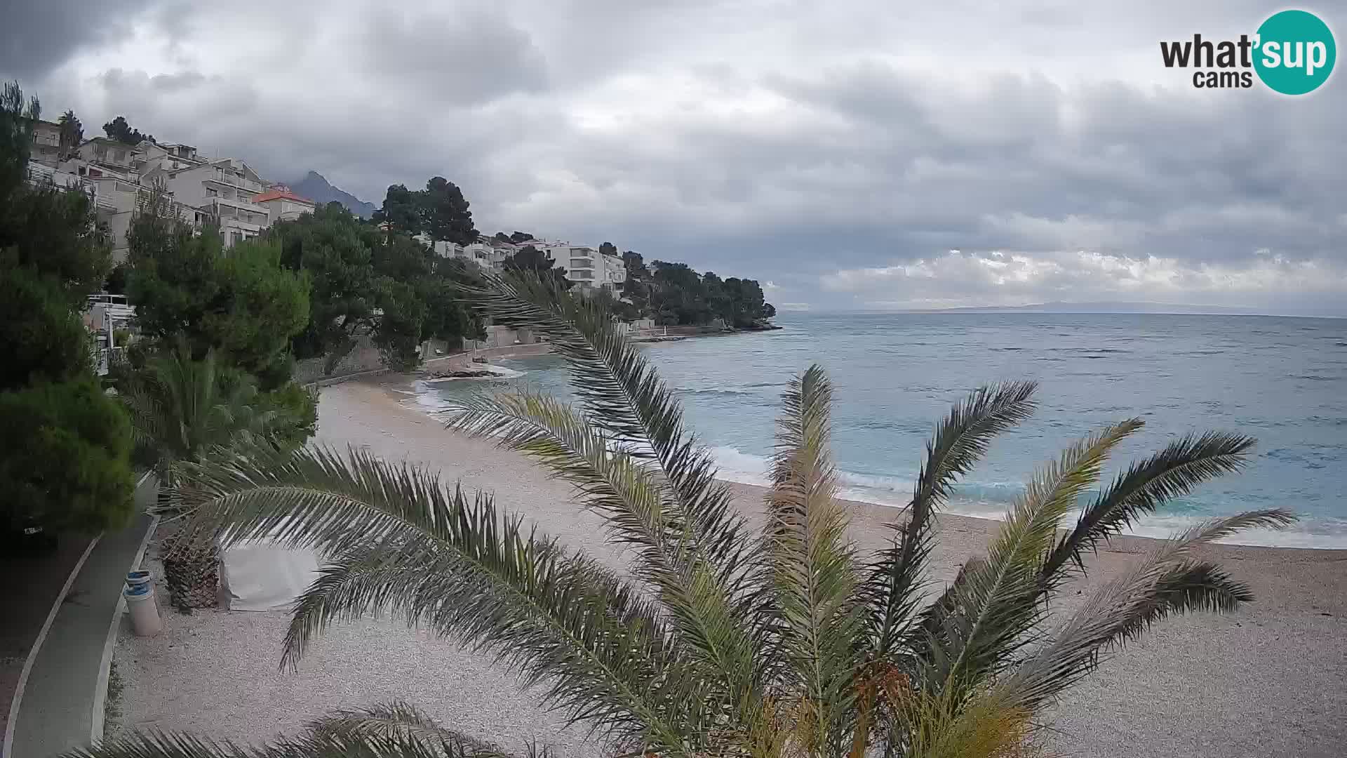 Webcam Spiaggia Lučica Brela – Vista live sulla costa adriatica
