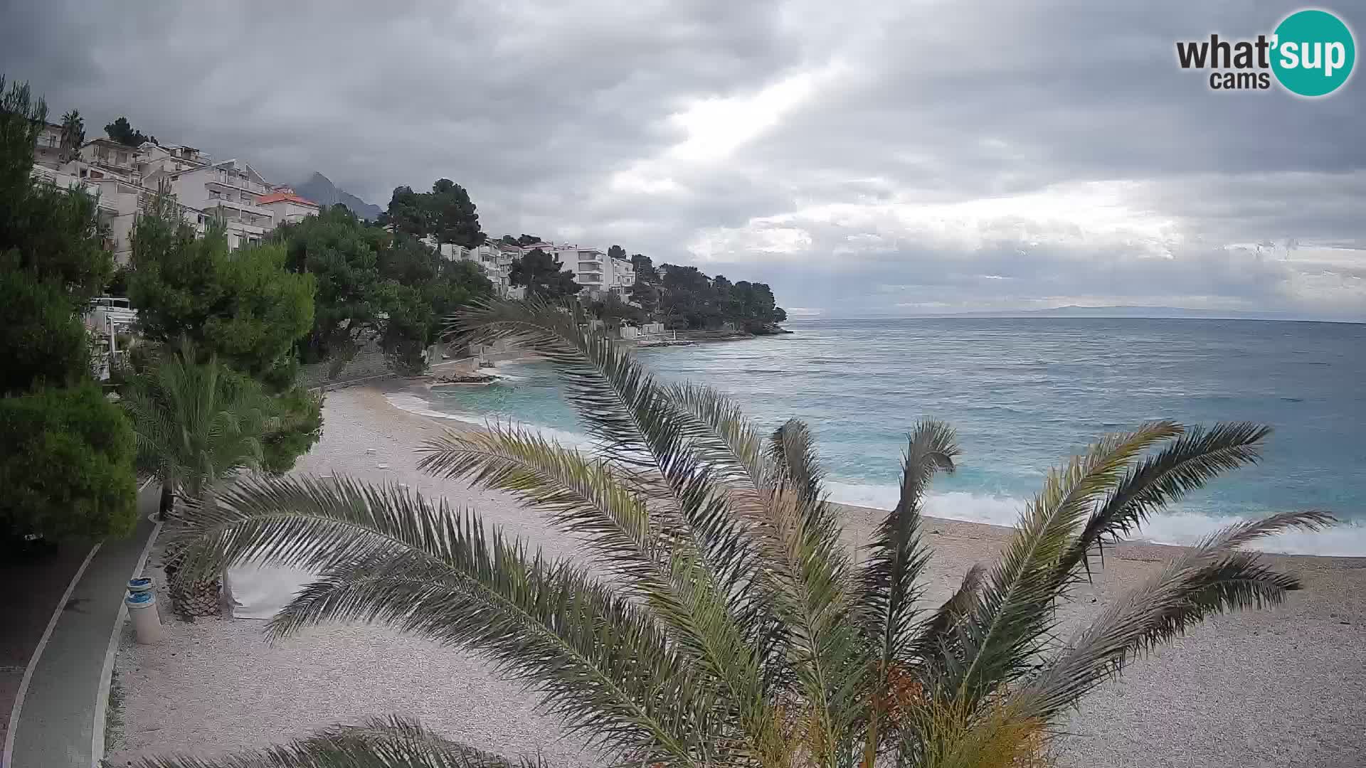 Webcam Playa Lučica Brela – Vista en directo de la costa adriática