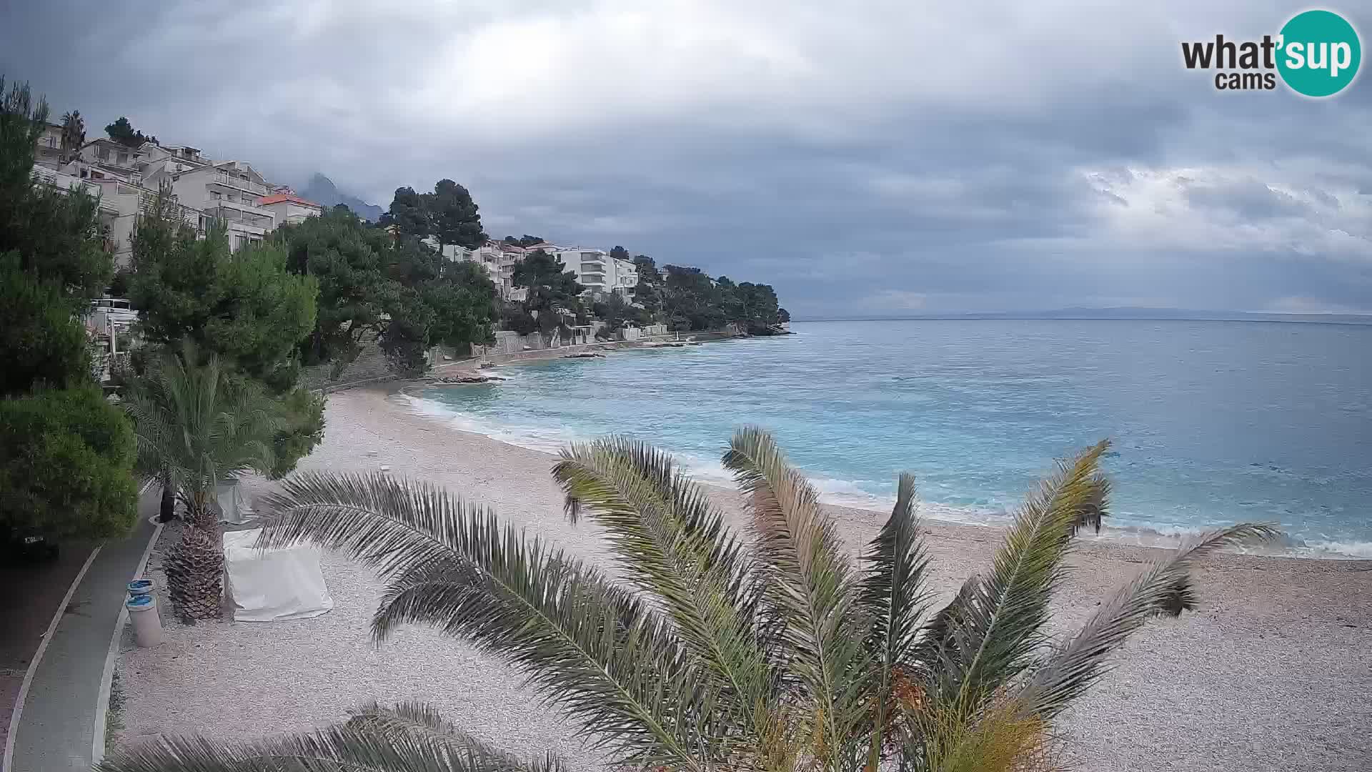 Webcam Playa Lučica Brela – Vista en directo de la costa adriática