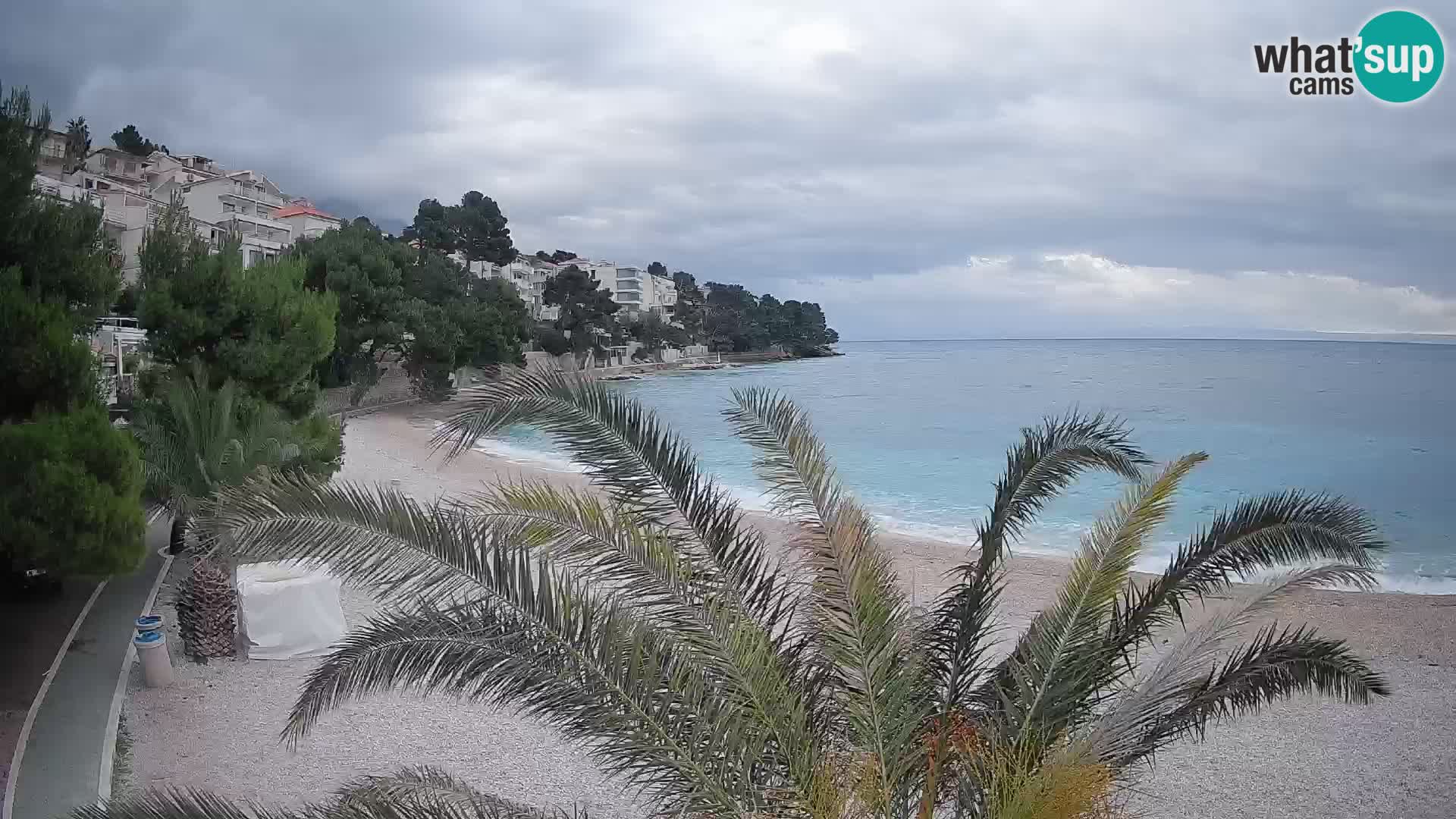 Webcam Playa Lučica Brela – Vista en directo de la costa adriática