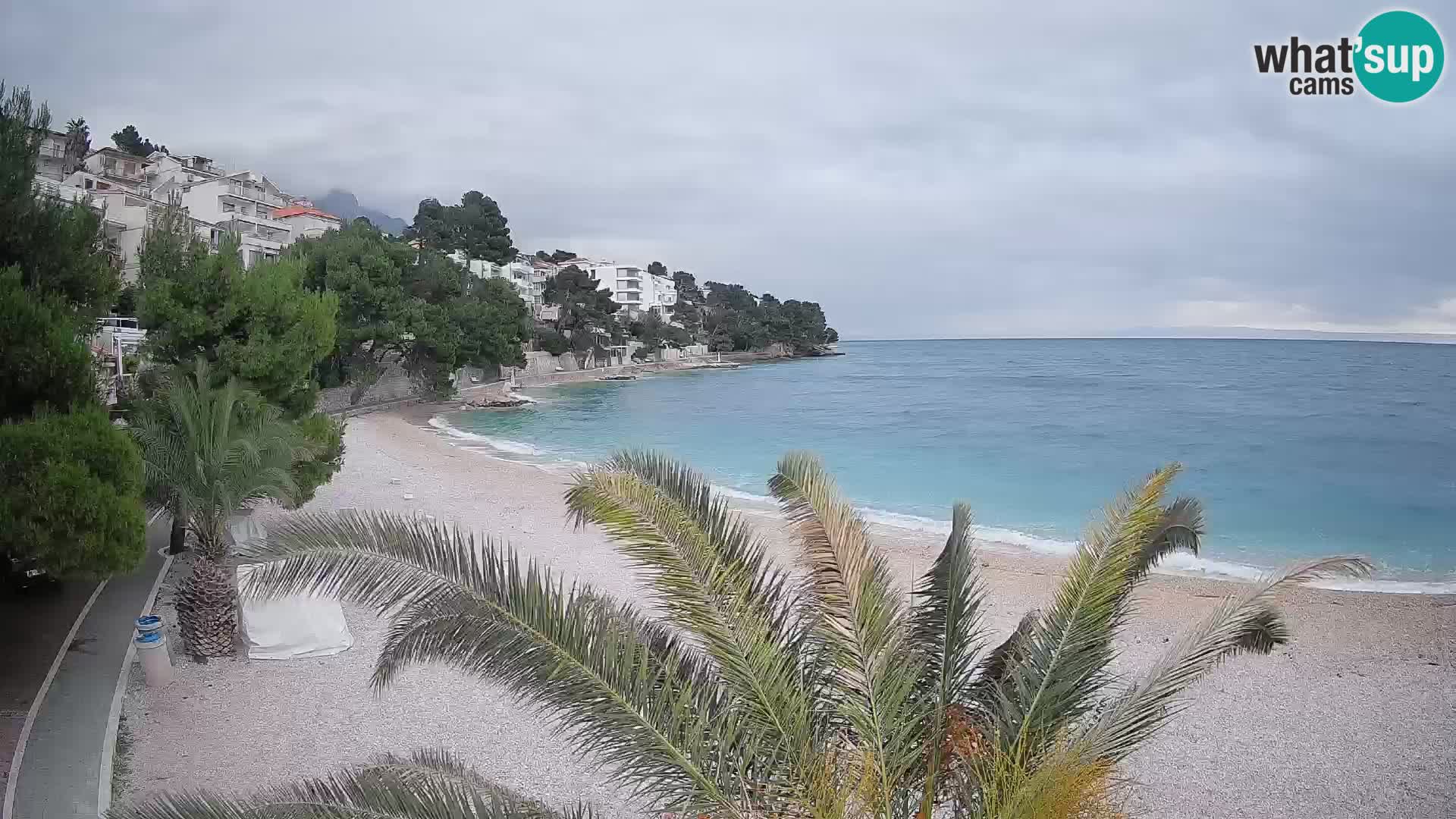 Webcam Plage Lučica Brela – Vue en direct sur la côte adriatique