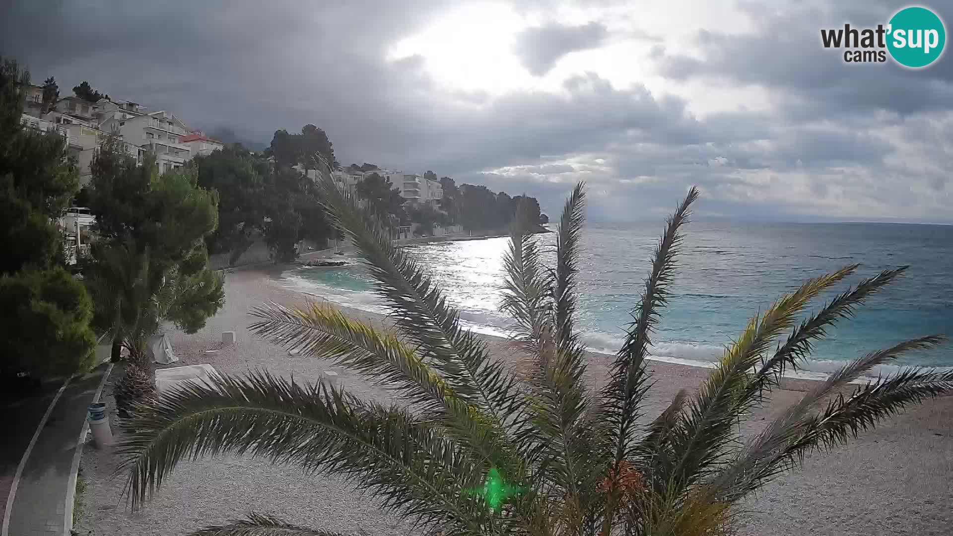Webcam Spiaggia Lučica Brela – Vista live sulla costa adriatica