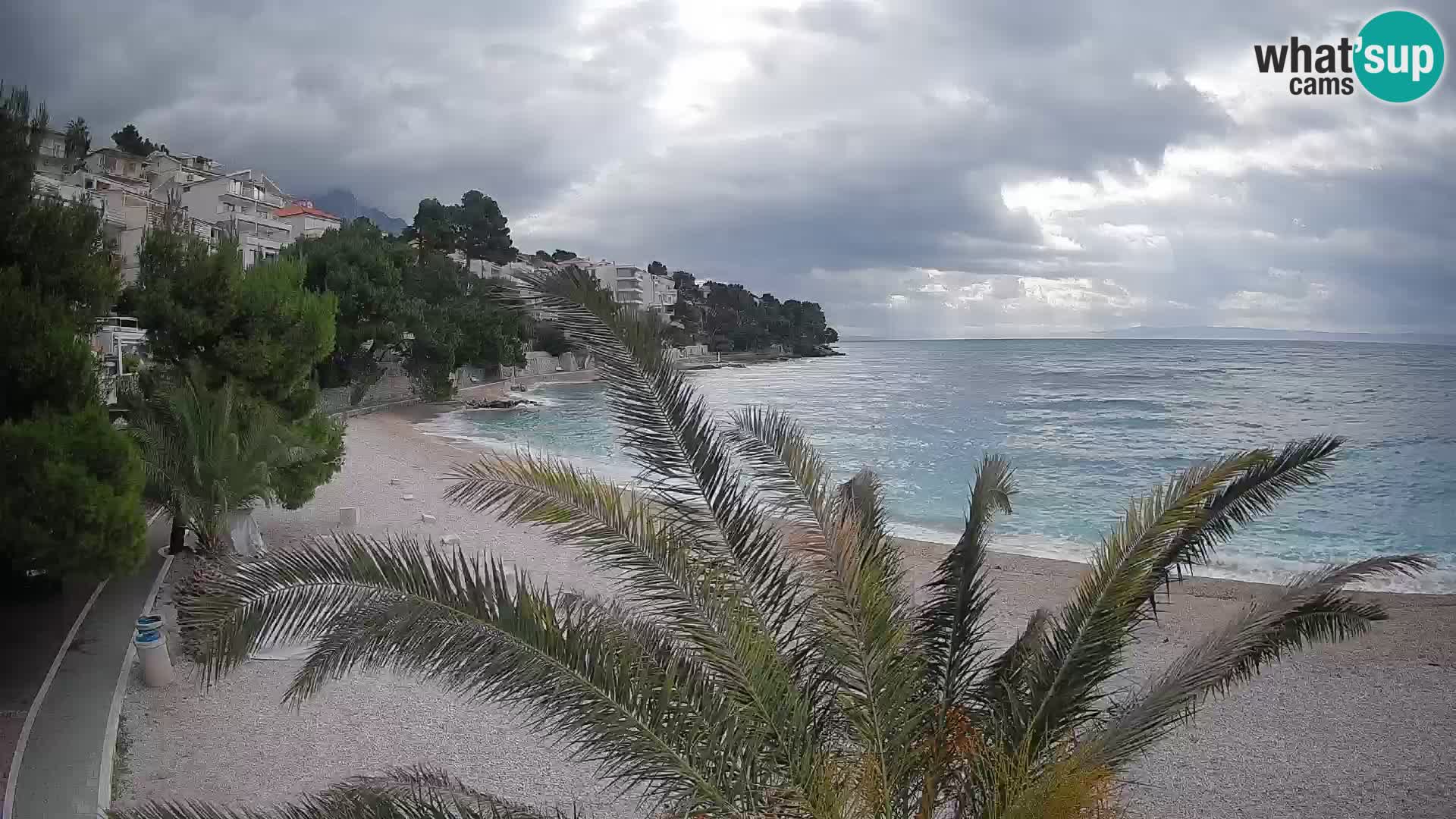 Webcam Playa Lučica Brela – Vista en directo de la costa adriática