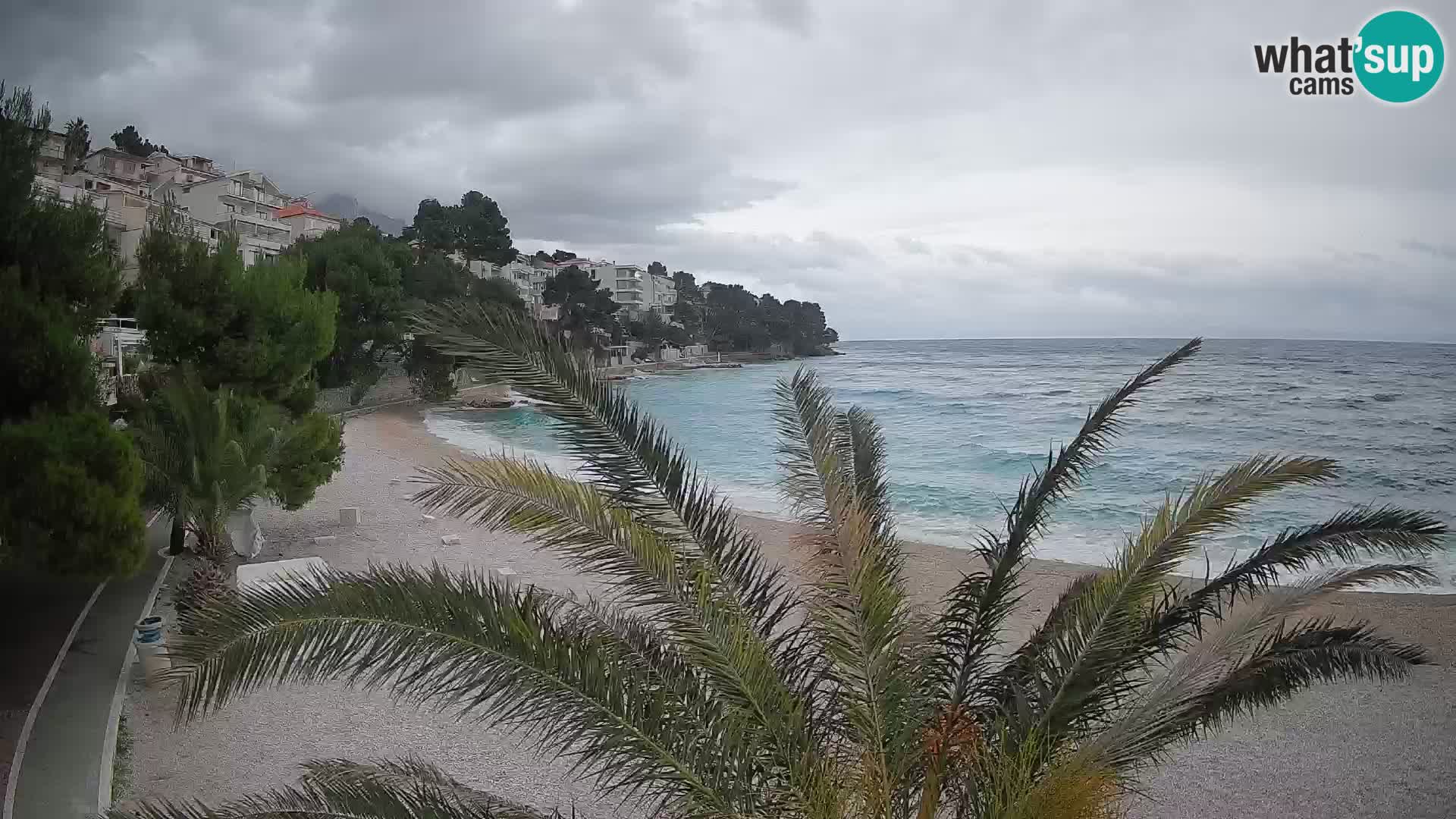 Webcam Spiaggia Lučica Brela – Vista live sulla costa adriatica