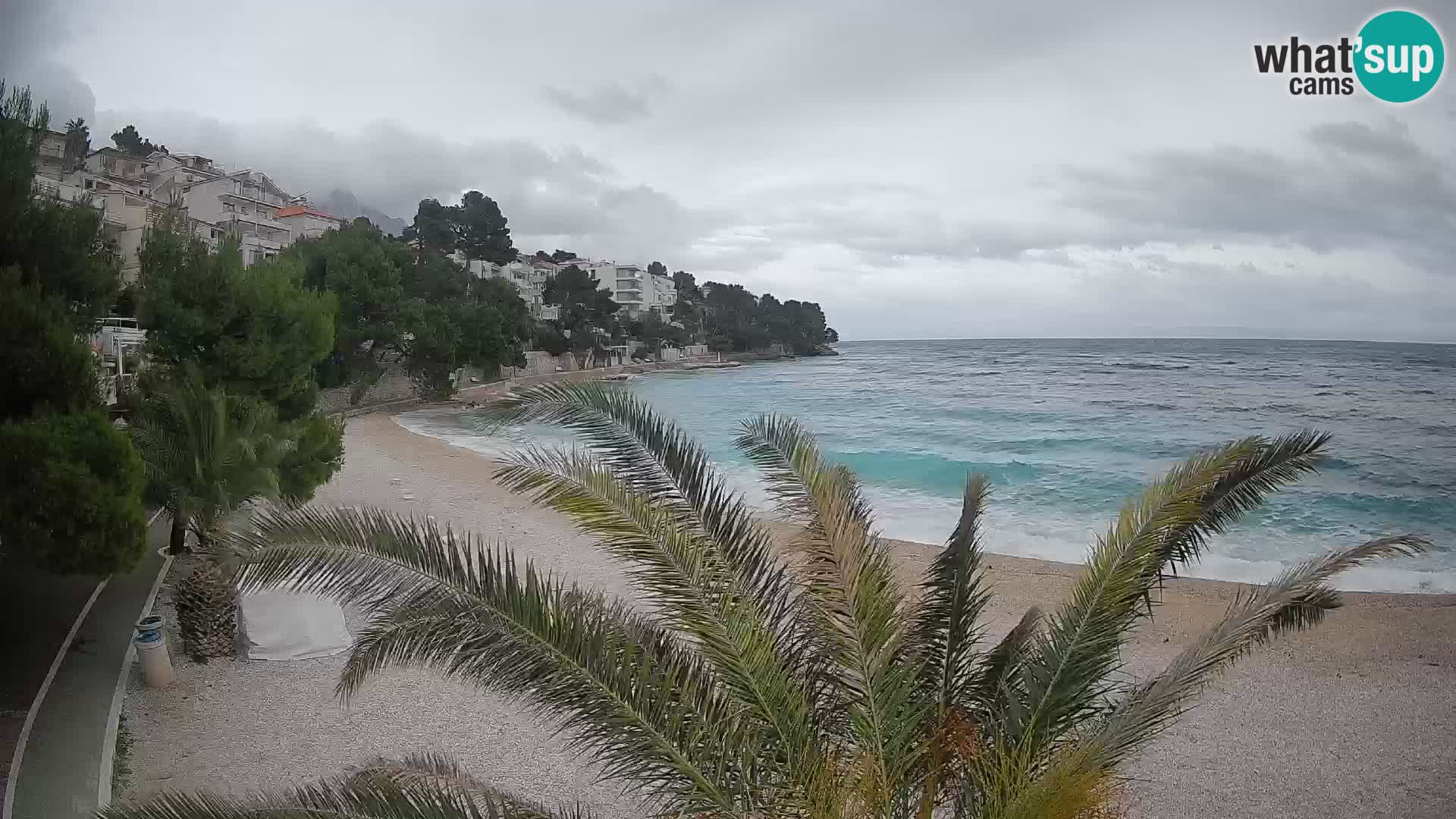 Webcam Playa Lučica Brela – Vista en directo de la costa adriática