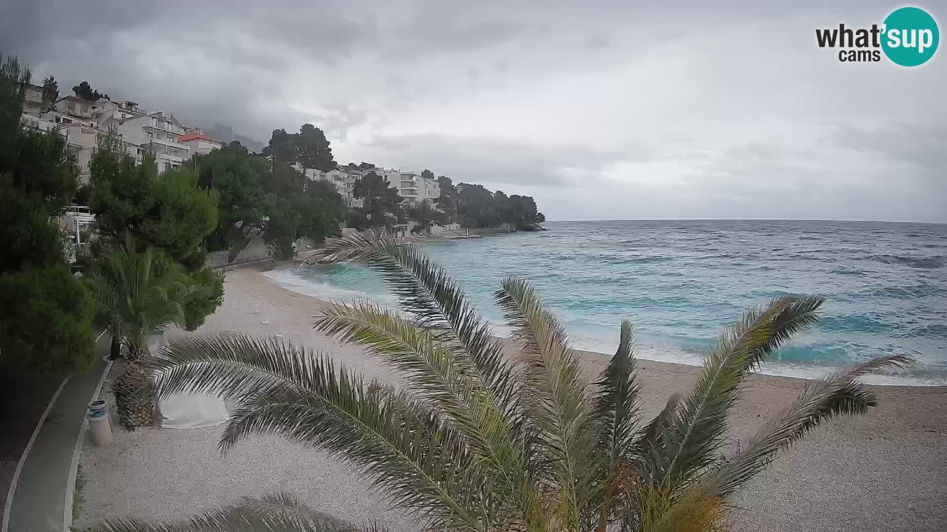 Webcam Lučica Beach Brela – Live View from the Adriatic Coast