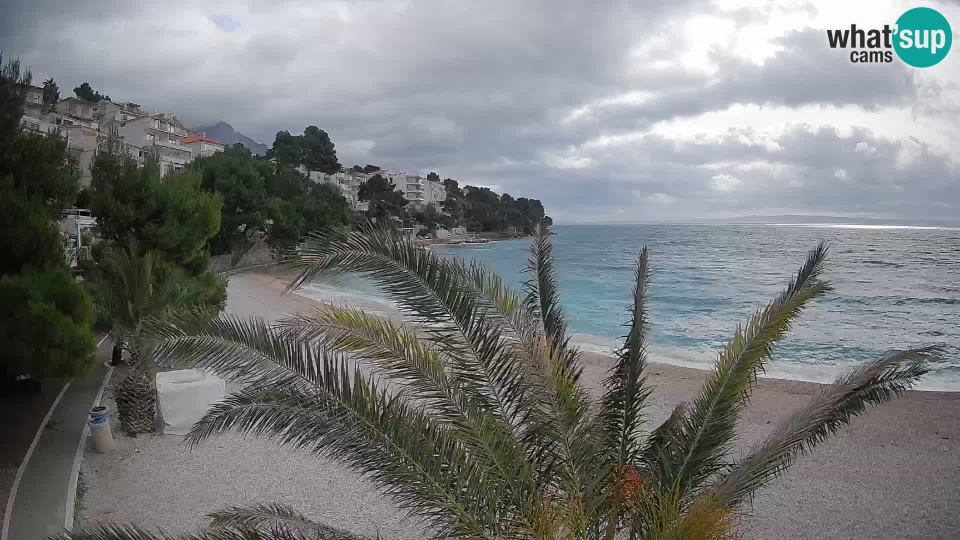 Webcam Spiaggia Lučica Brela – Vista live sulla costa adriatica