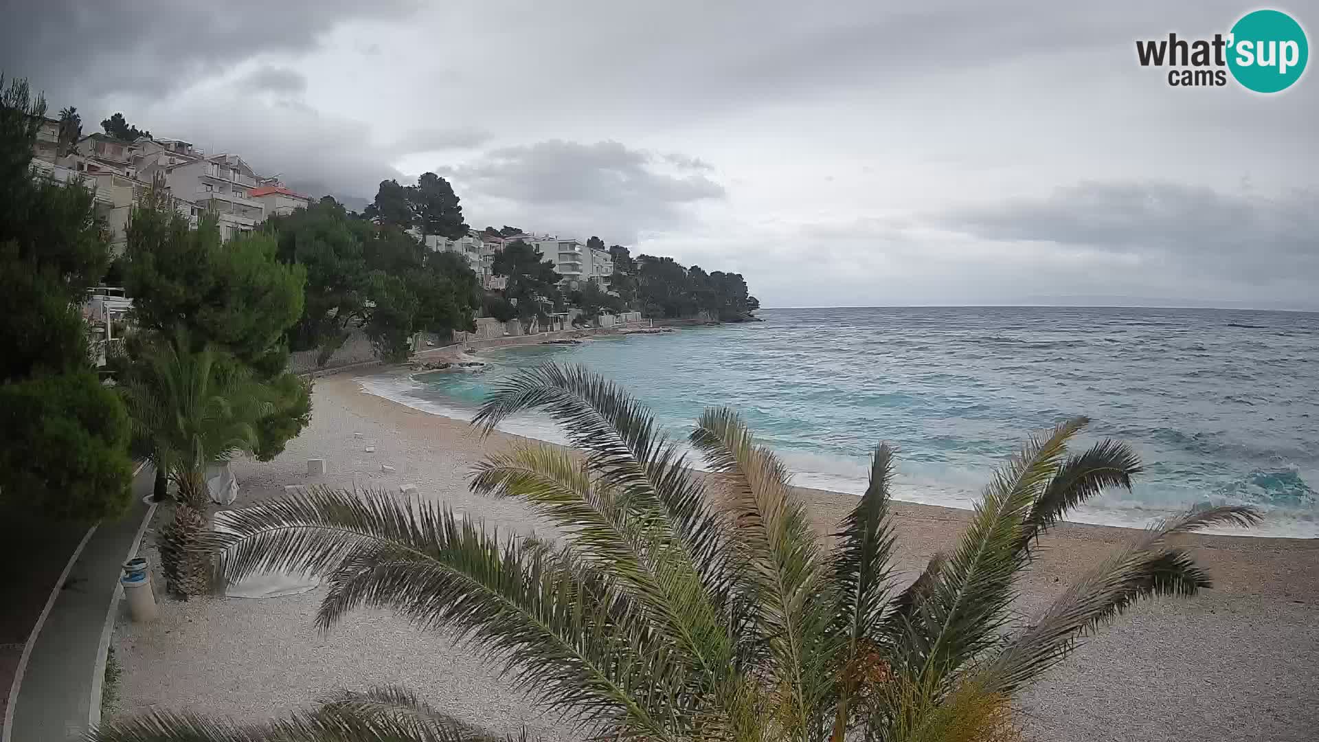 Webcam Lučica Beach Brela – Live View from the Adriatic Coast