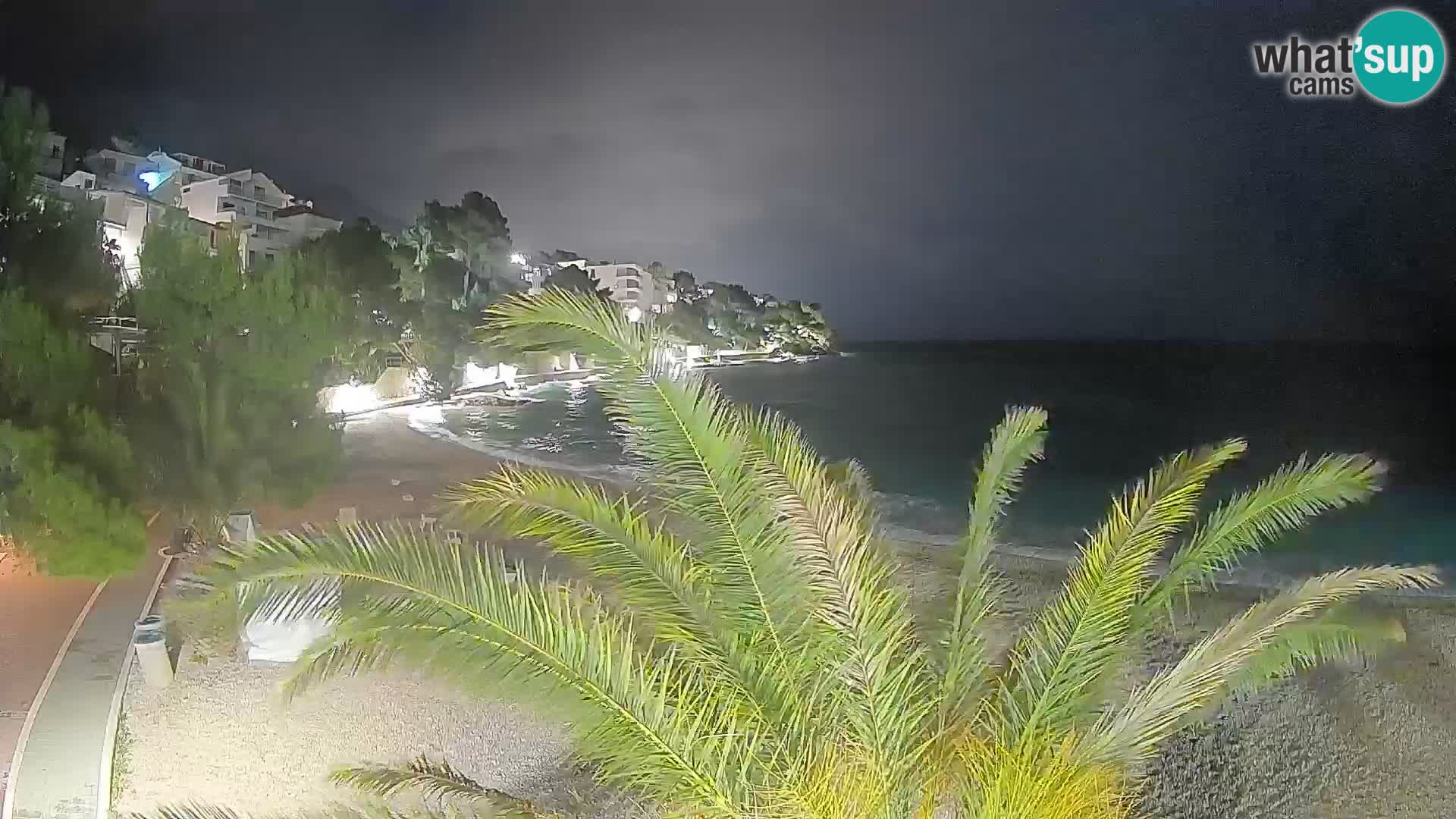 Webcam Lučica Strand Beach Brela – Liveblick von der Adriaküste