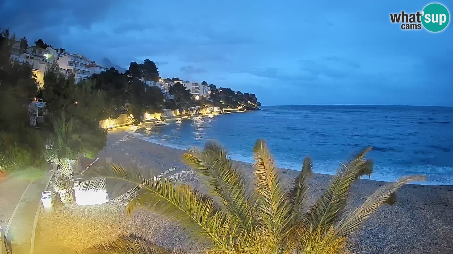 Webcam Spiaggia Lučica Brela – Vista live sulla costa adriatica