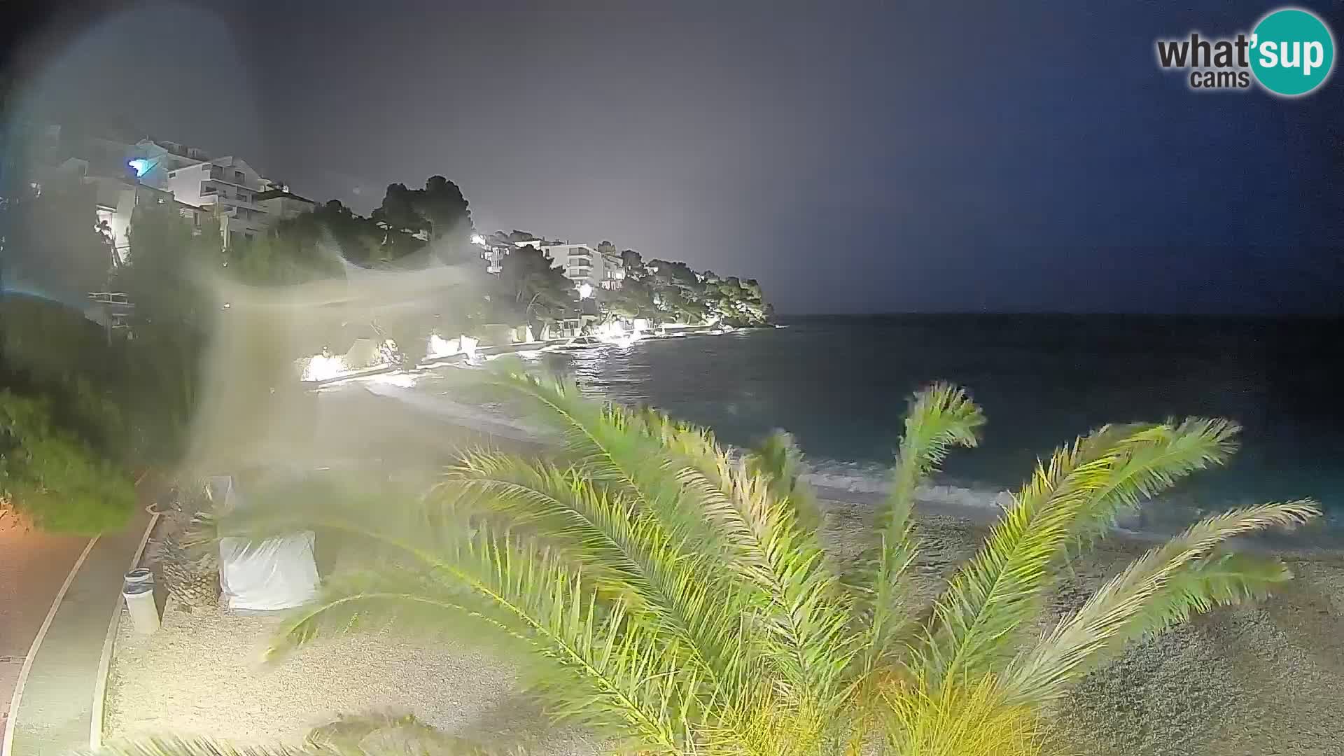 Webcam Lučica Strand Beach Brela – Liveblick von der Adriaküste