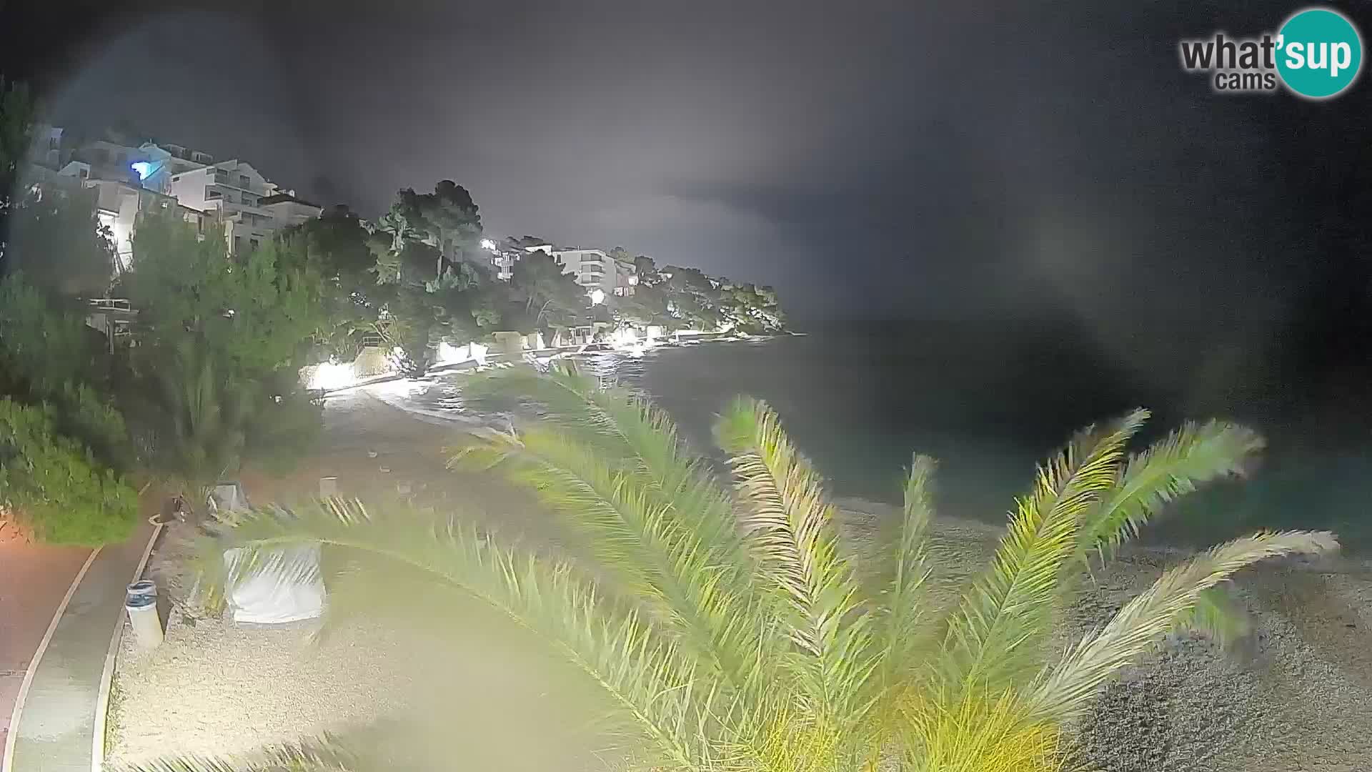 Webcam Plage Lučica Brela – Vue en direct sur la côte adriatique