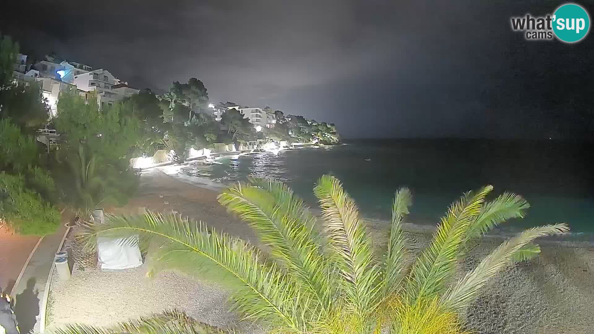 Webcam Lučica Strand Beach Brela – Liveblick von der Adriaküste