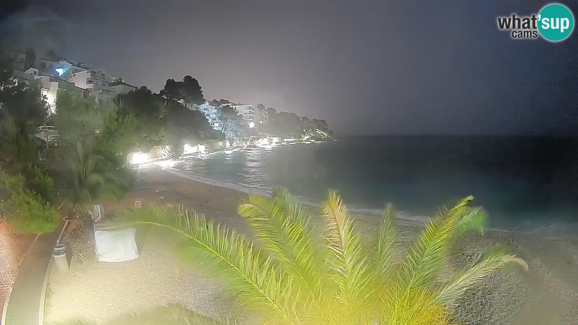 Webcam Plage Lučica Brela – Vue en direct sur la côte adriatique