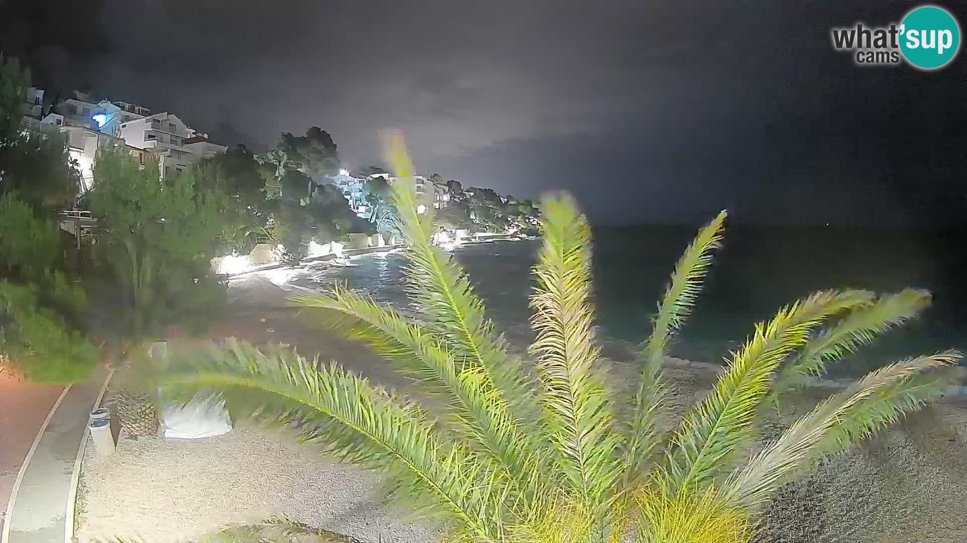 Webcam Spiaggia Lučica Brela – Vista live sulla costa adriatica