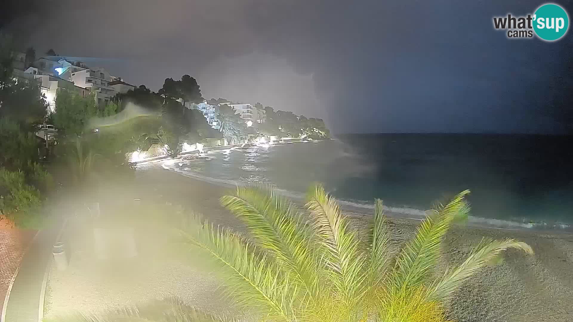 Webcam Lučica Strand Beach Brela – Liveblick von der Adriaküste