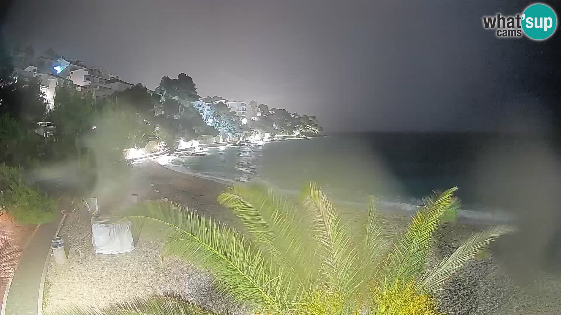 Webcam Lučica Strand Beach Brela – Liveblick von der Adriaküste