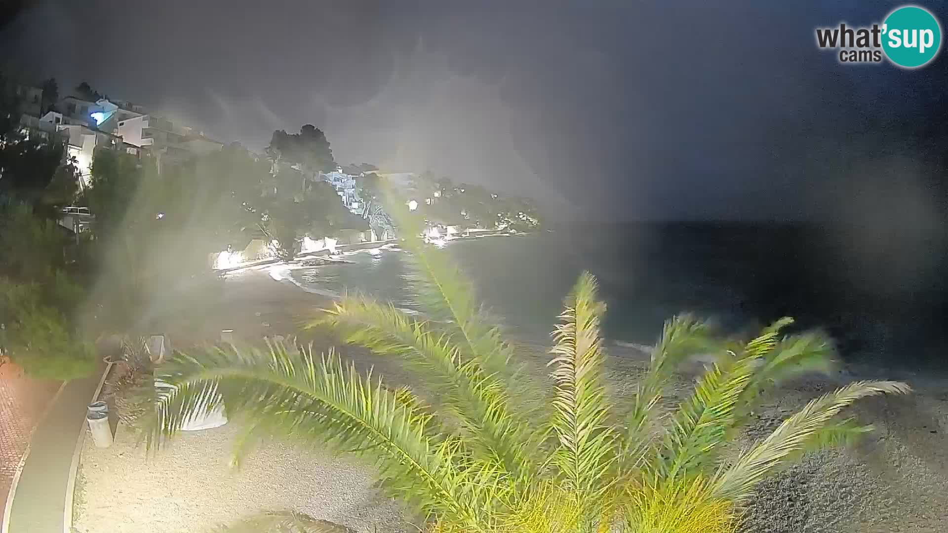 Webcam Plage Lučica Brela – Vue en direct sur la côte adriatique