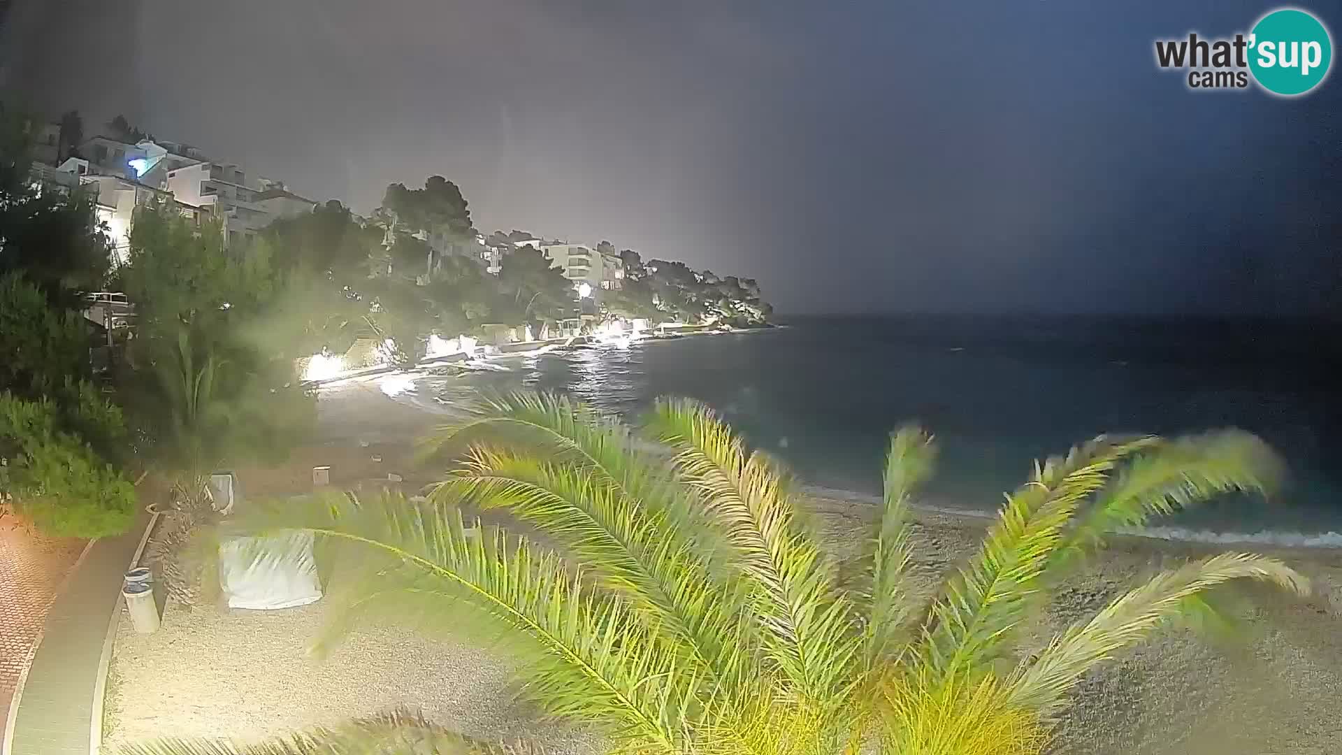 Webcam Lučica Strand Beach Brela – Liveblick von der Adriaküste