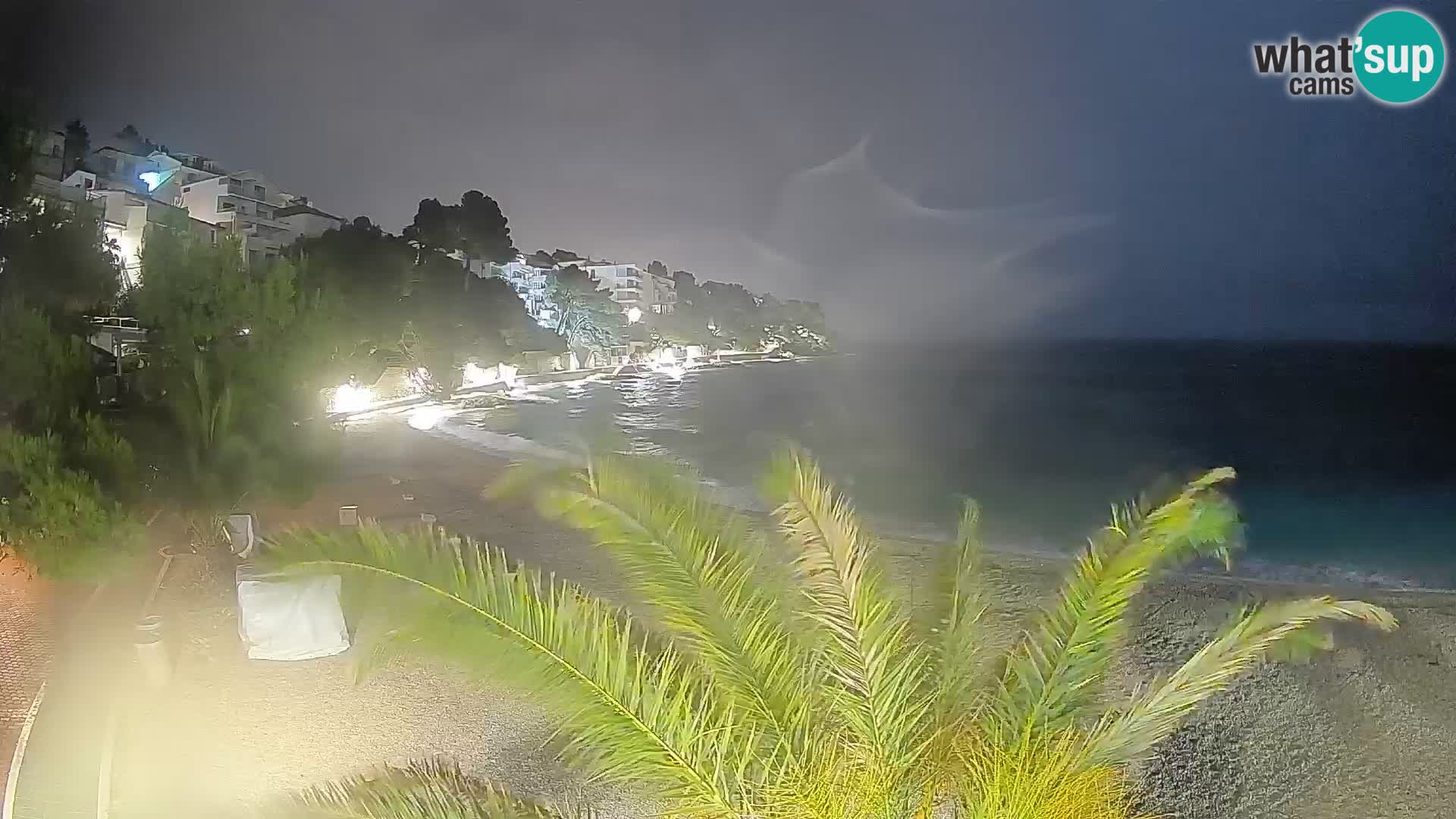 Web kamera Plaža Lučica Brela – Pogled uživo na jadransku obalu