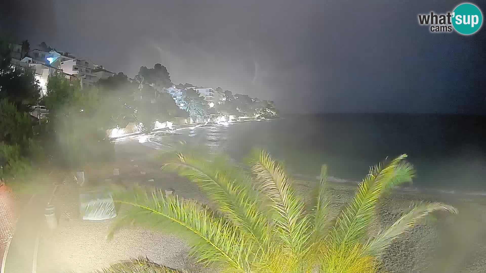 Webcam Lučica Strand Beach Brela – Liveblick von der Adriaküste