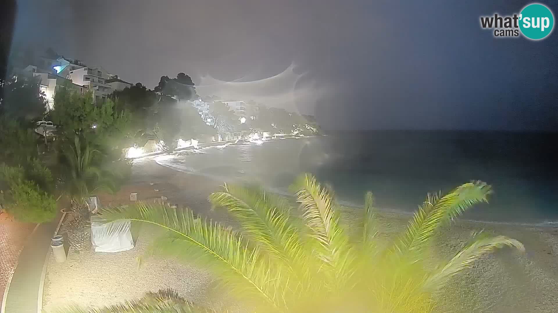Webcam Plage Lučica Brela – Vue en direct sur la côte adriatique