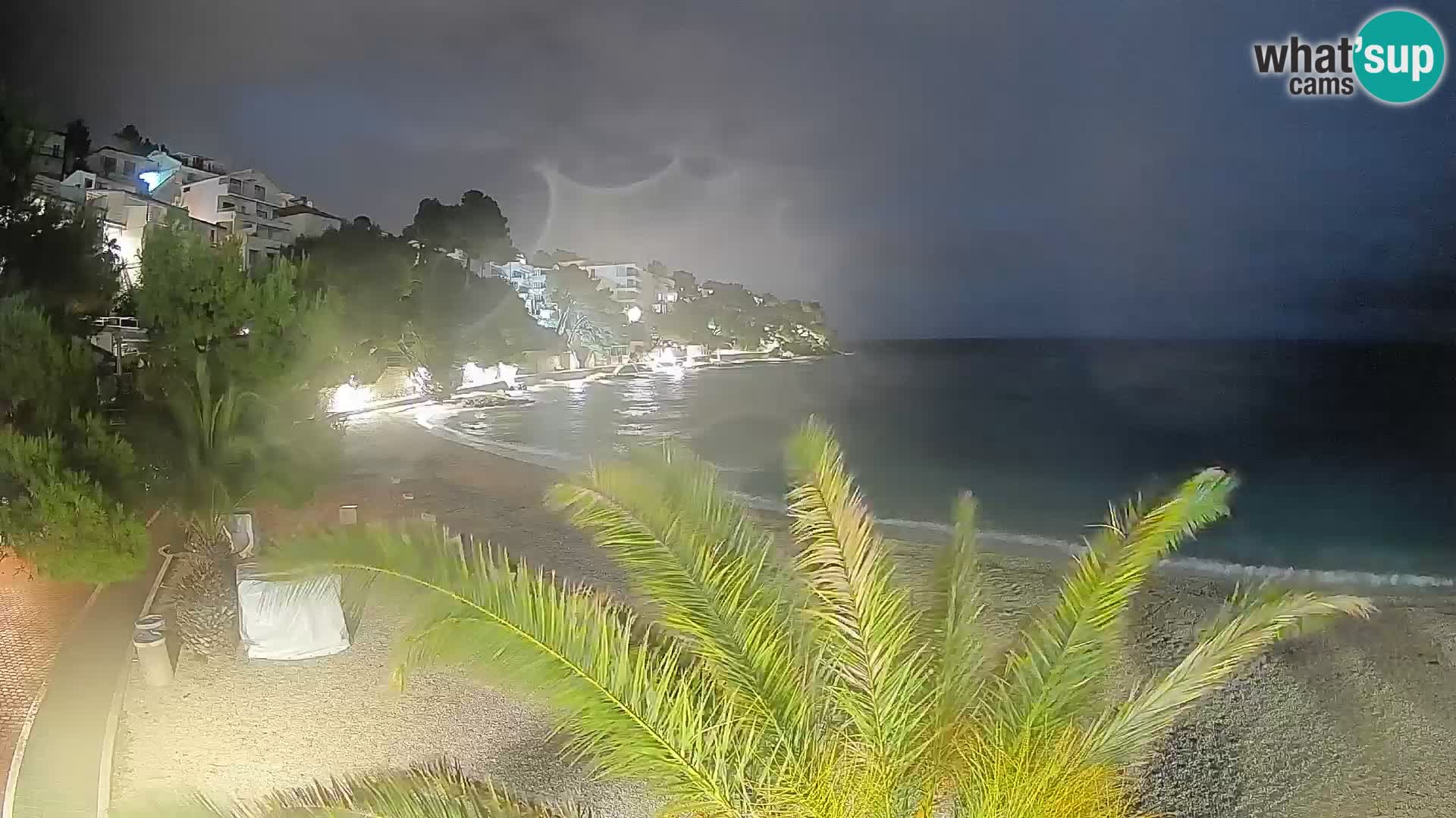 Web kamera Plaža Lučica Brela – Pogled uživo na jadransku obalu