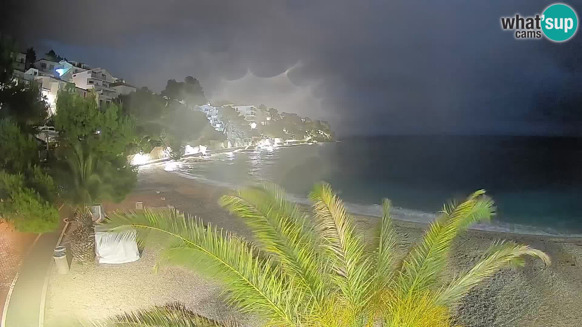Webcam Lučica Strand Beach Brela – Liveblick von der Adriaküste