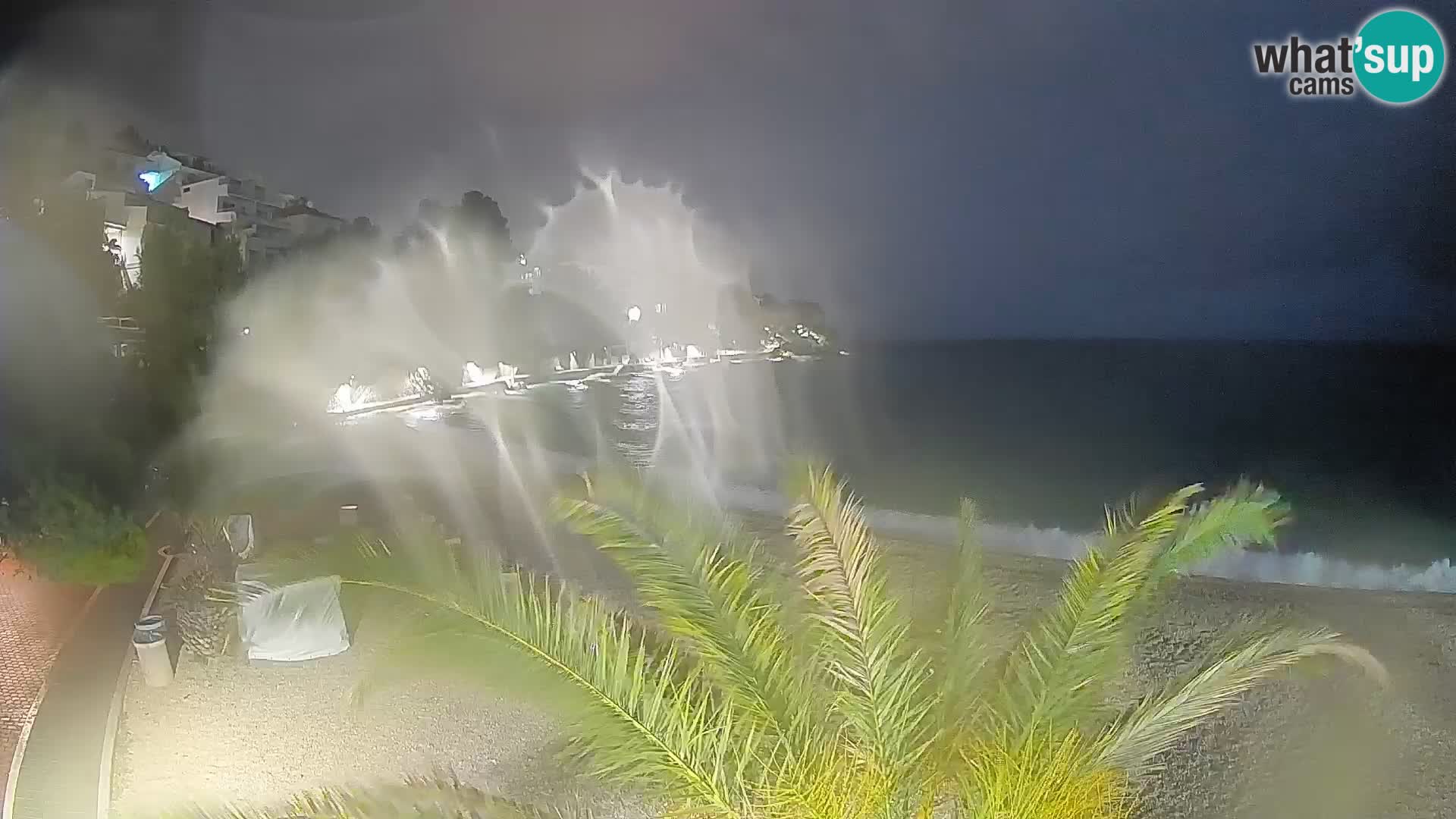 Web kamera Plaža Lučica Brela – Pogled uživo na jadransku obalu