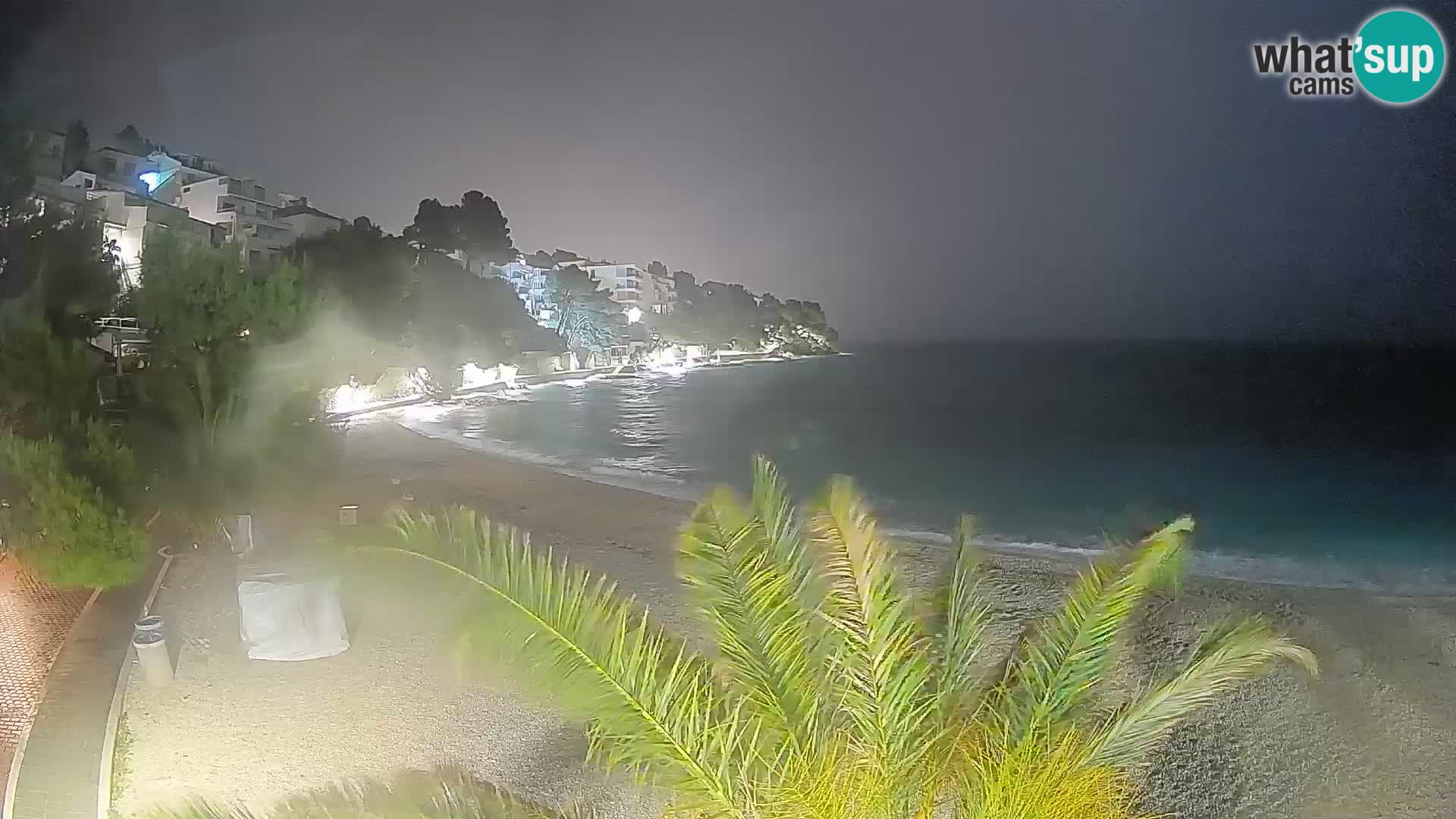 Webcam Spiaggia Lučica Brela – Vista live sulla costa adriatica