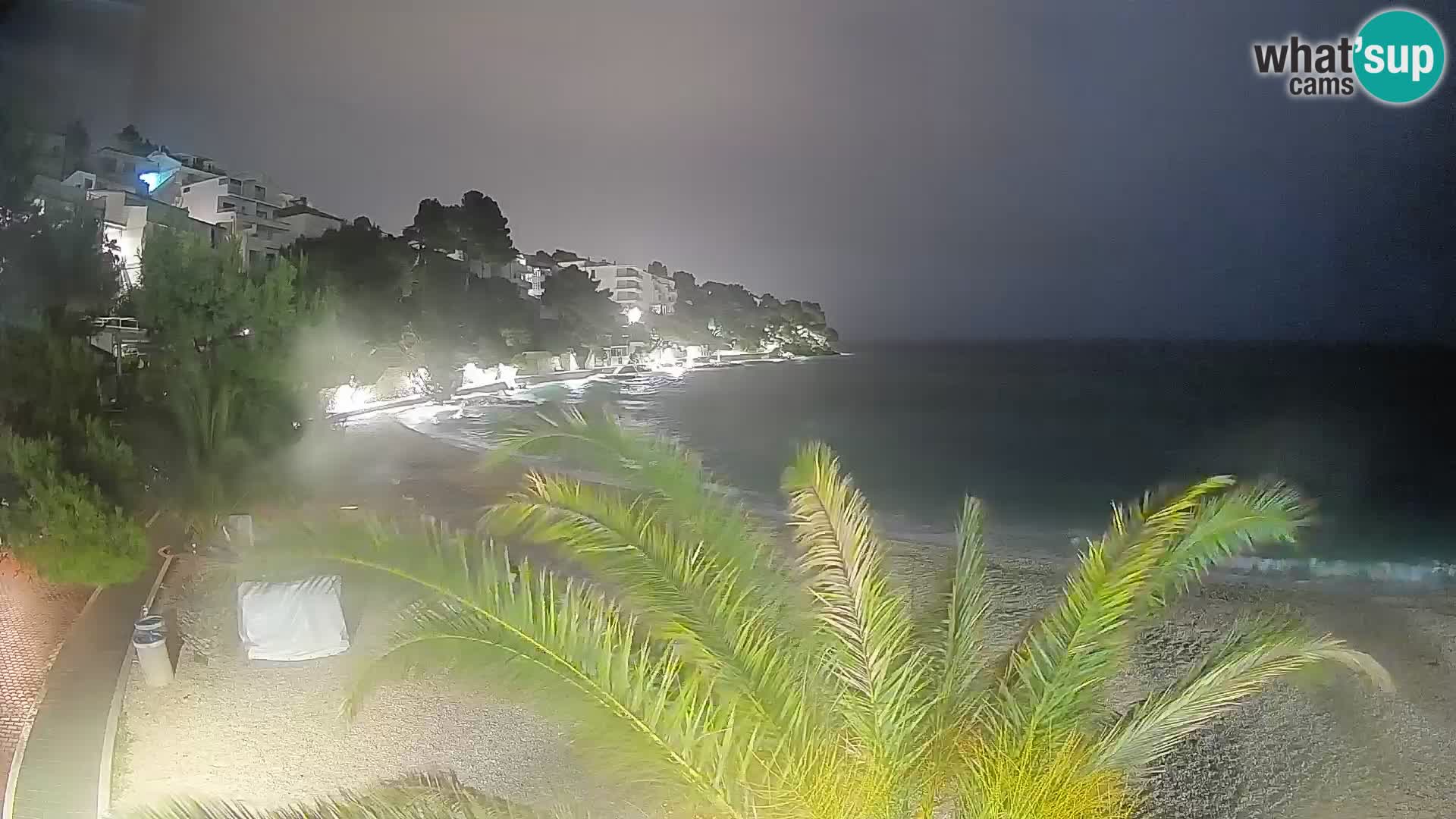 Webcam Playa Lučica Brela – Vista en directo de la costa adriática