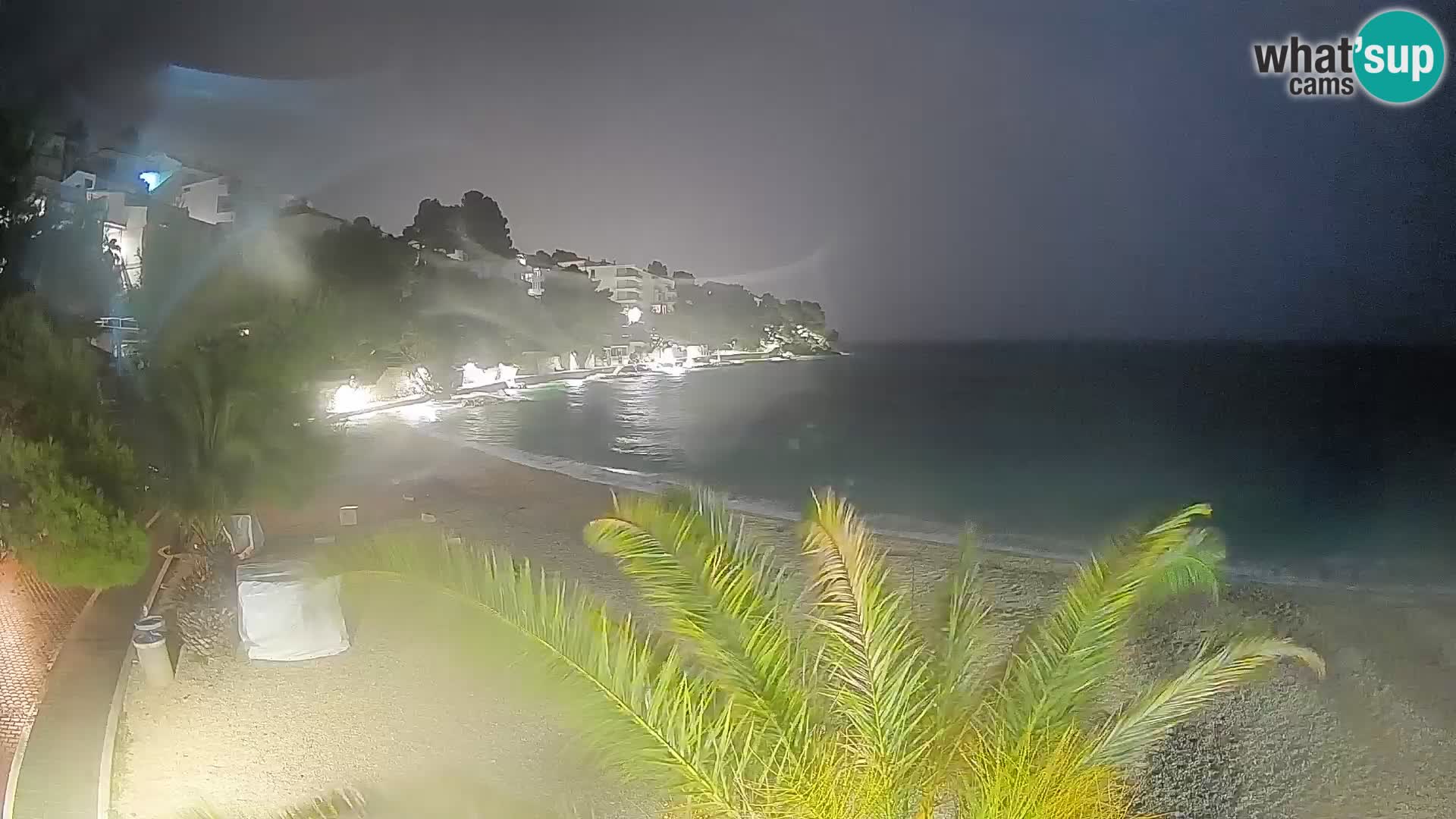 Webcam Spiaggia Lučica Brela – Vista live sulla costa adriatica