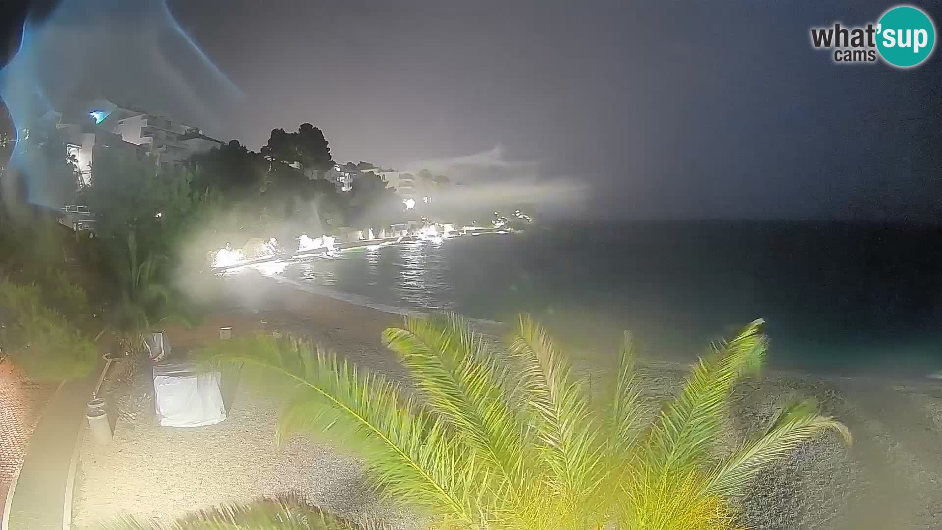 Webcam Lučica Strand Beach Brela – Liveblick von der Adriaküste