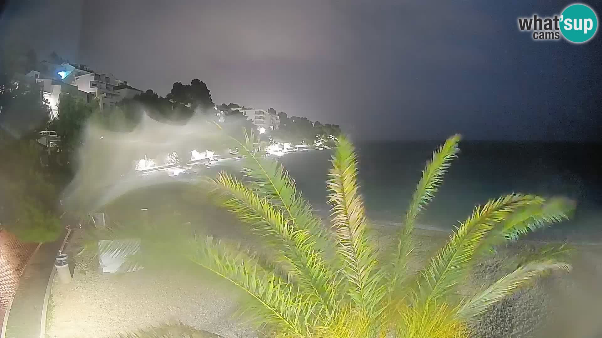 Webcam Plage Lučica Brela – Vue en direct sur la côte adriatique