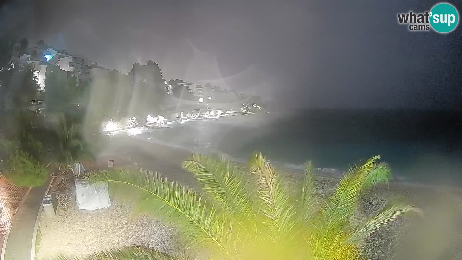 Web kamera Plaža Lučica Brela – Pogled uživo na jadransku obalu