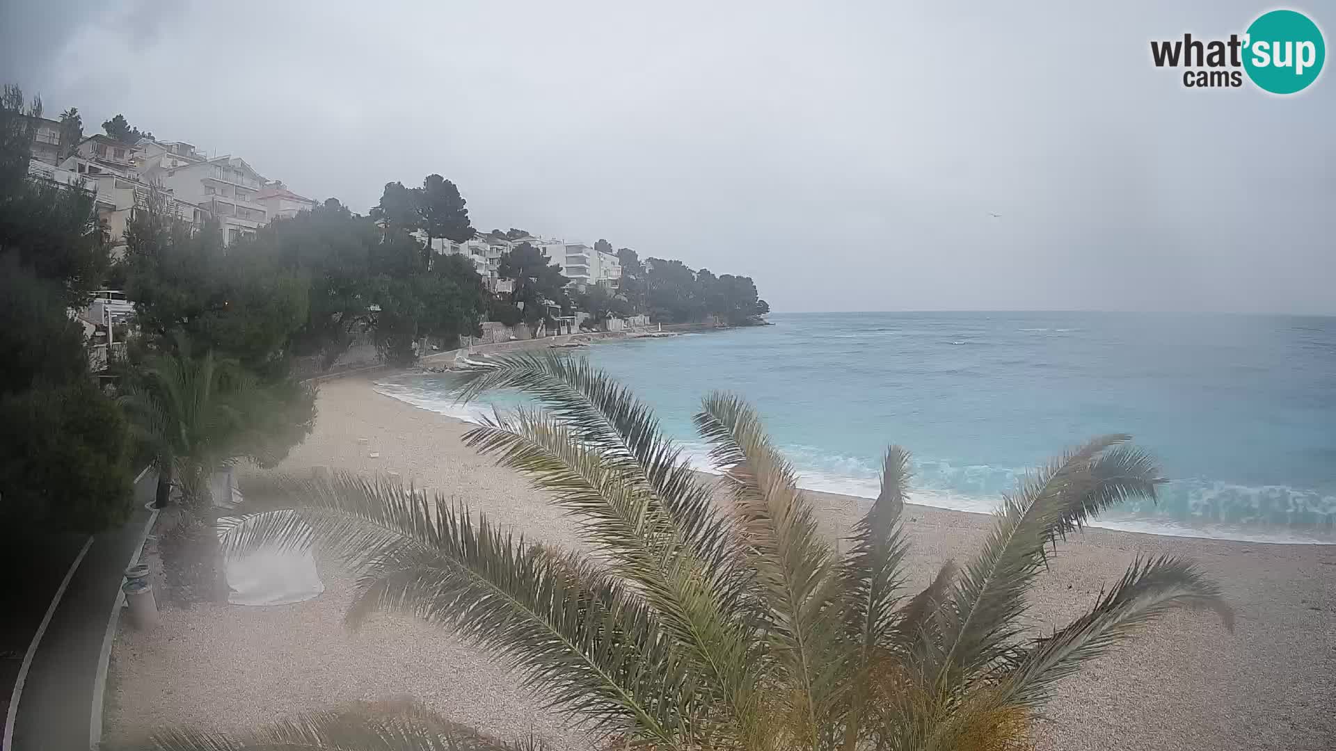 Webcam Spiaggia Lučica Brela – Vista live sulla costa adriatica