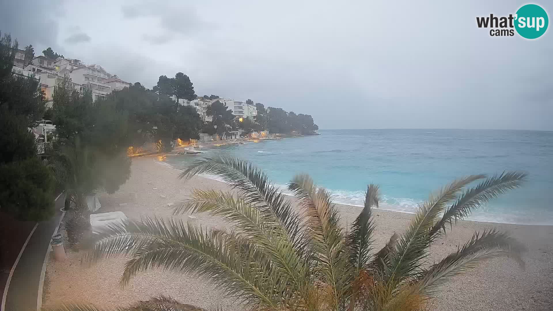 Webcam Plage Lučica Brela – Vue en direct sur la côte adriatique