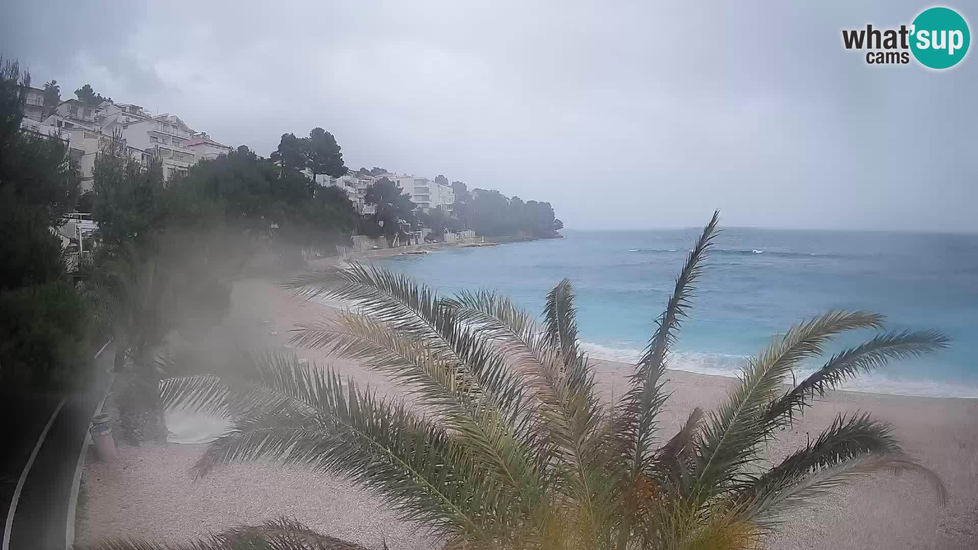 Webcam Playa Lučica Brela – Vista en directo de la costa adriática