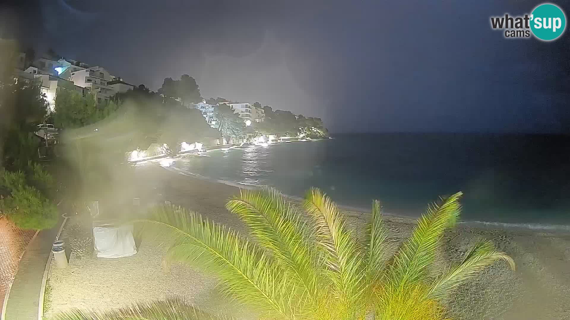 Webcam Lučica Strand Beach Brela – Liveblick von der Adriaküste