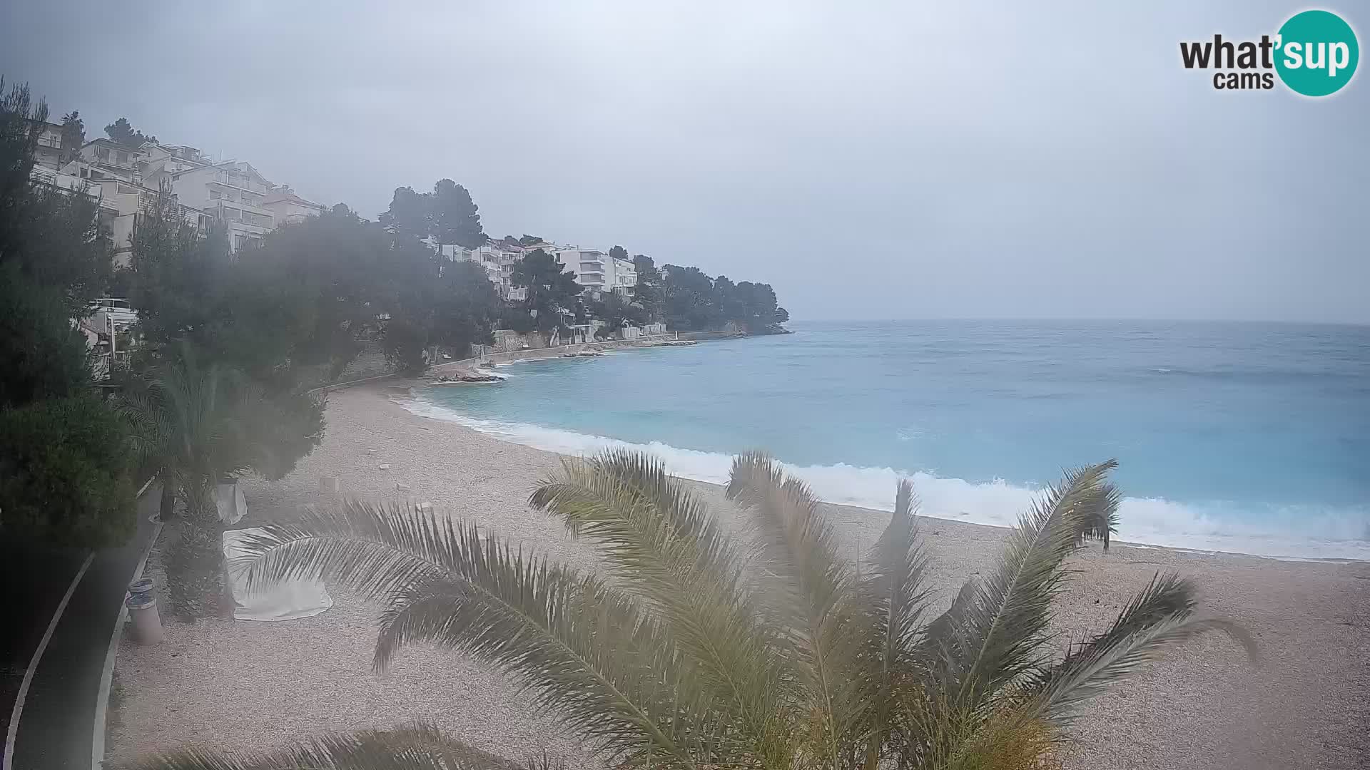 Webcam Playa Lučica Brela – Vista en directo de la costa adriática