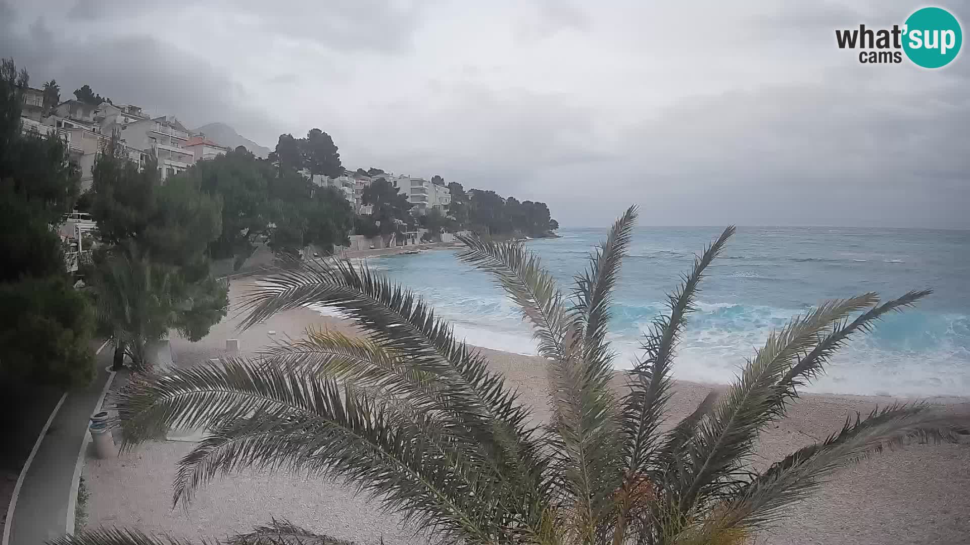 Webcam Lučica Beach Brela – Live View from the Adriatic Coast