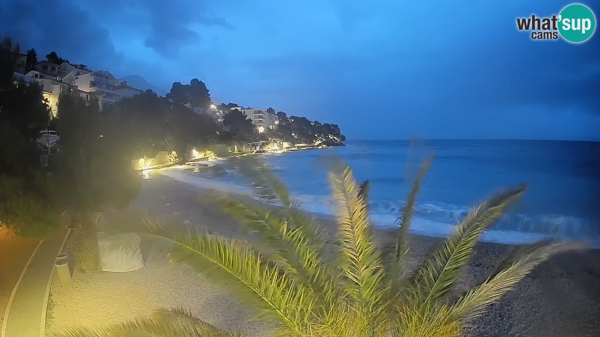 Webcam Playa Lučica Brela – Vista en directo de la costa adriática
