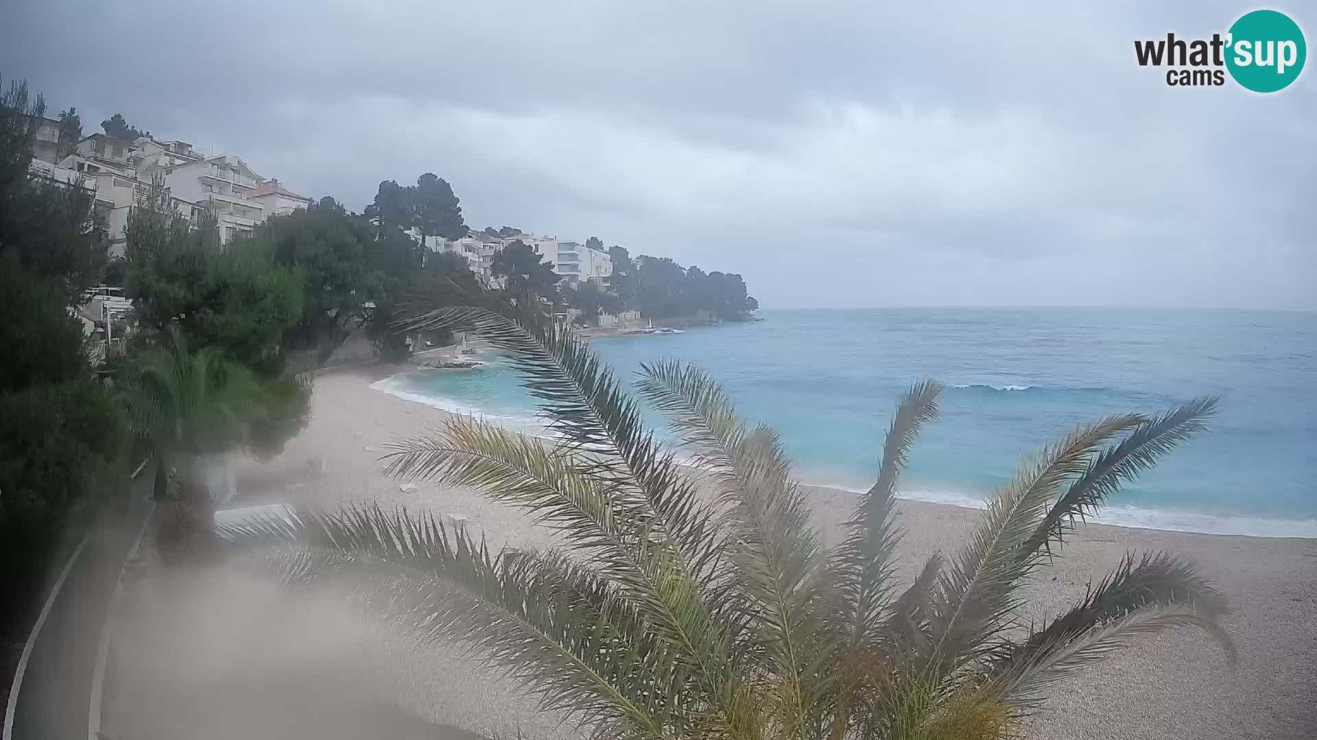 Webcam Plage Lučica Brela – Vue en direct sur la côte adriatique