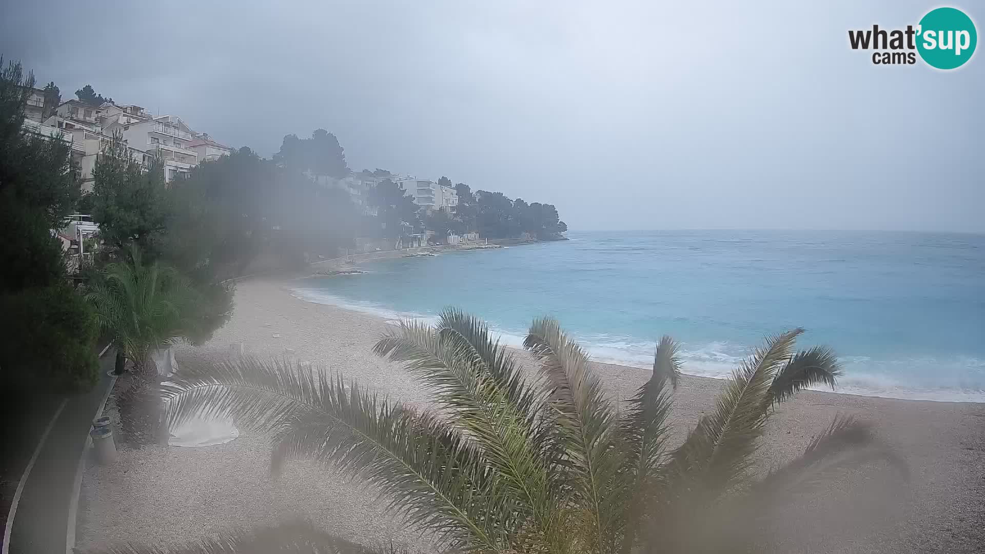 Webcam Playa Lučica Brela – Vista en directo de la costa adriática