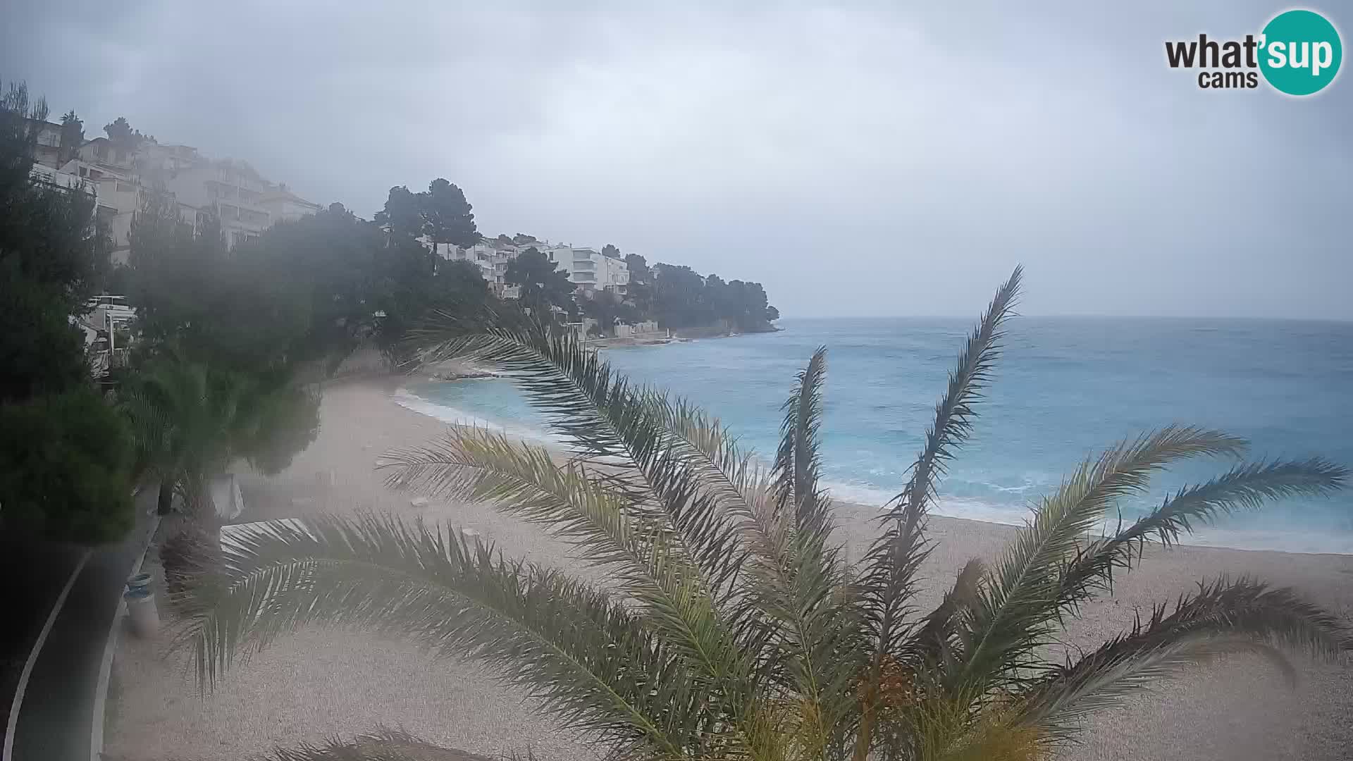 Webcam Plage Lučica Brela – Vue en direct sur la côte adriatique